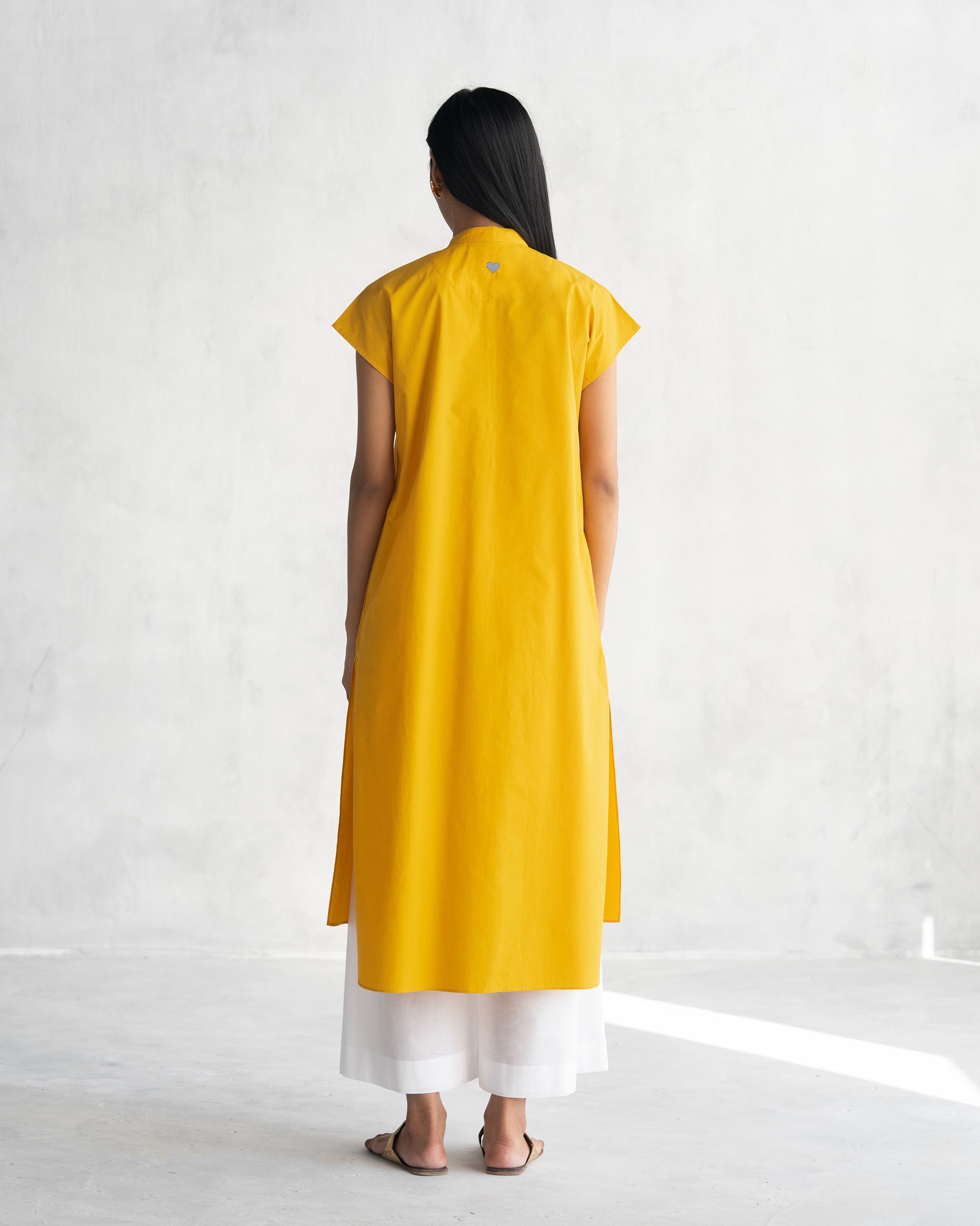 Short Sleeve Kurta - Ochre