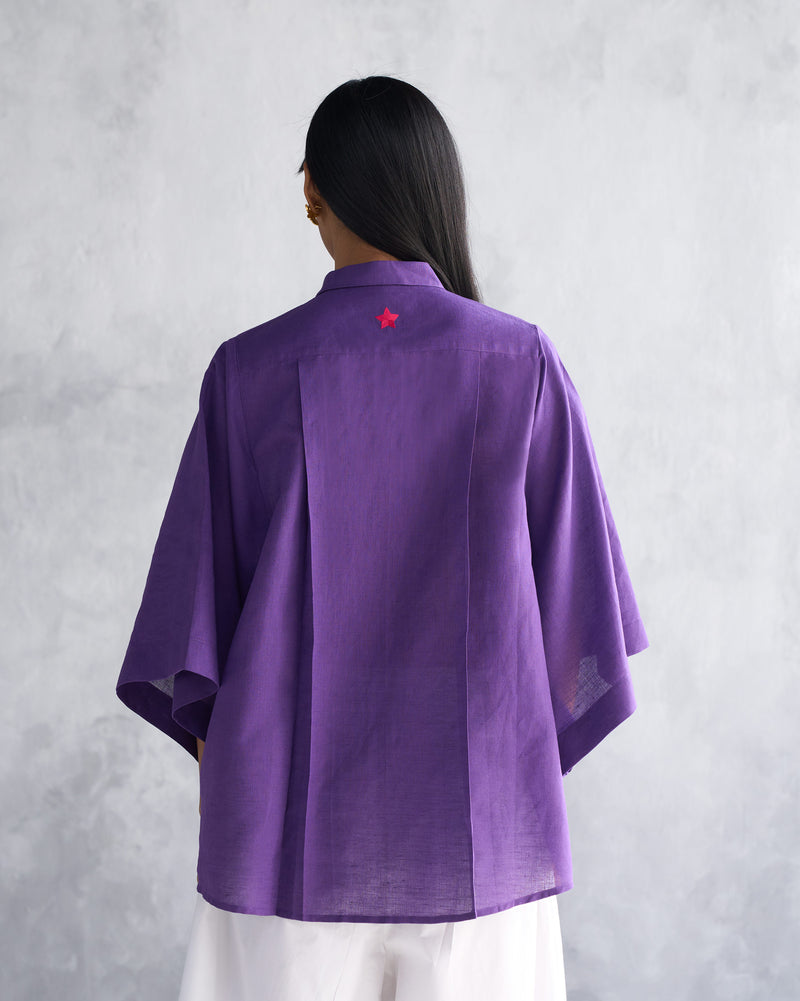 Drop Armhole Shirt - Purple