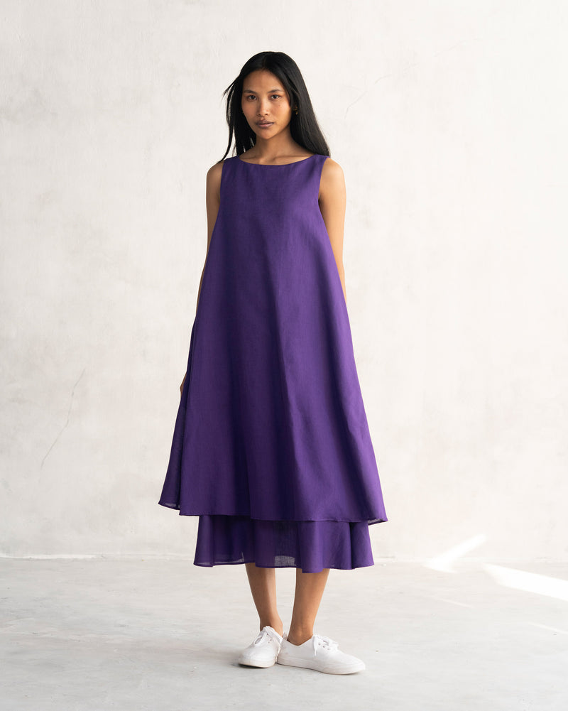 Double Layer Dress - Purple