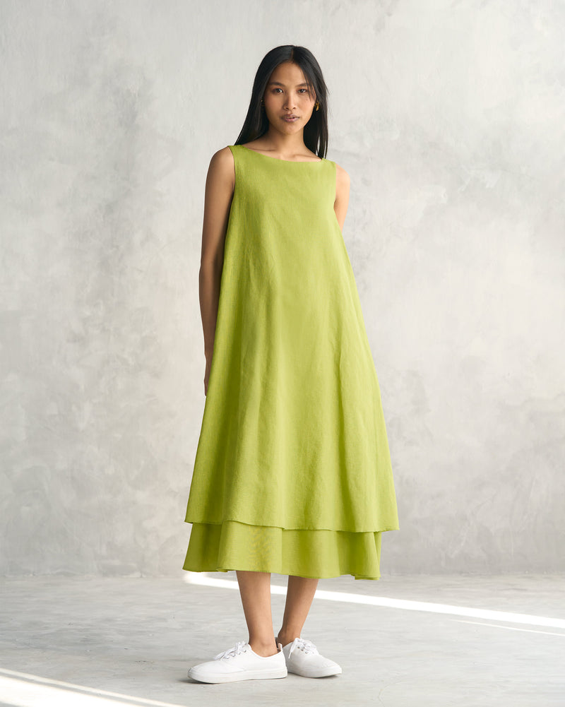 Double Layer Dress - Lime