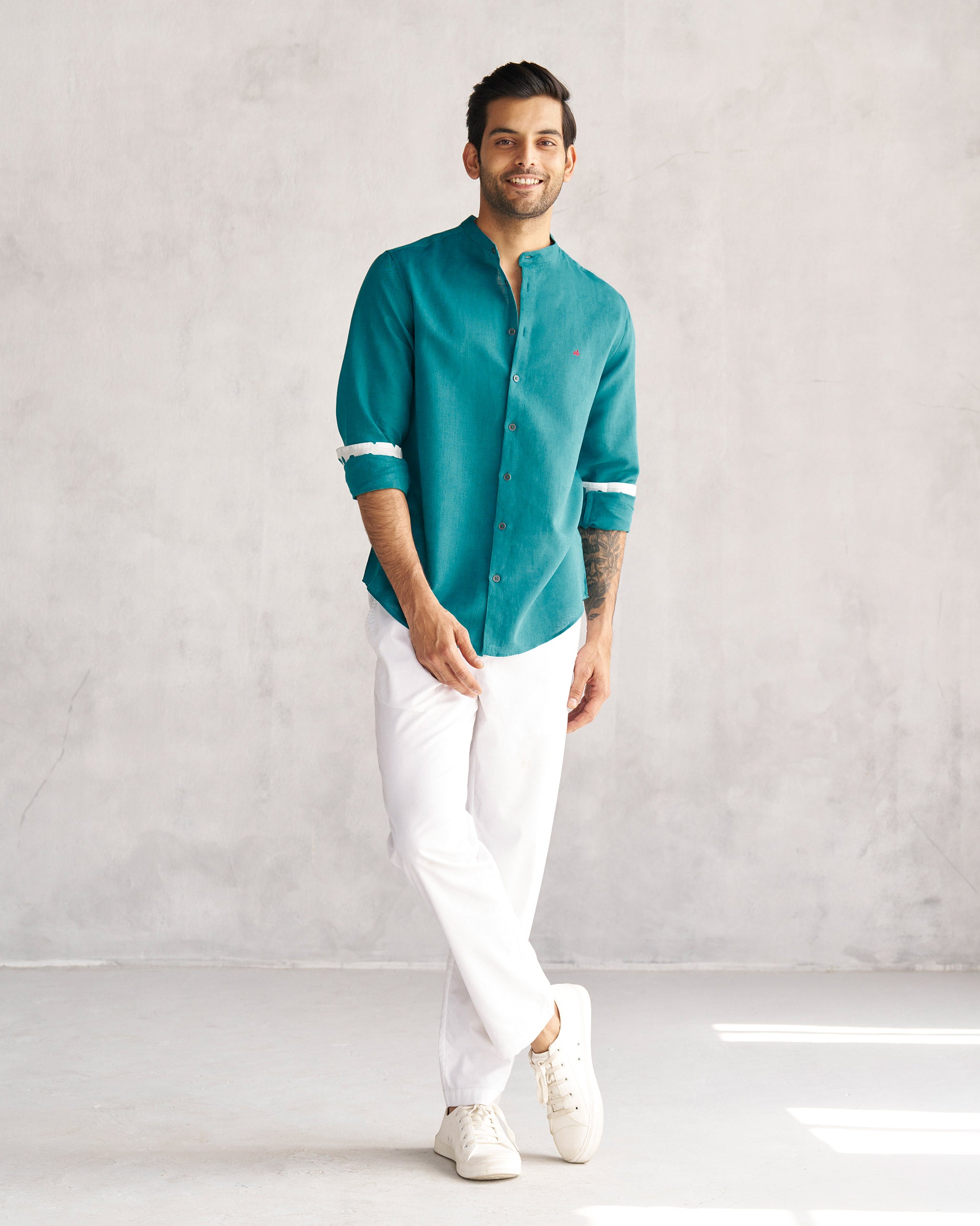 Nawab Shirt - Teal Tssxnb