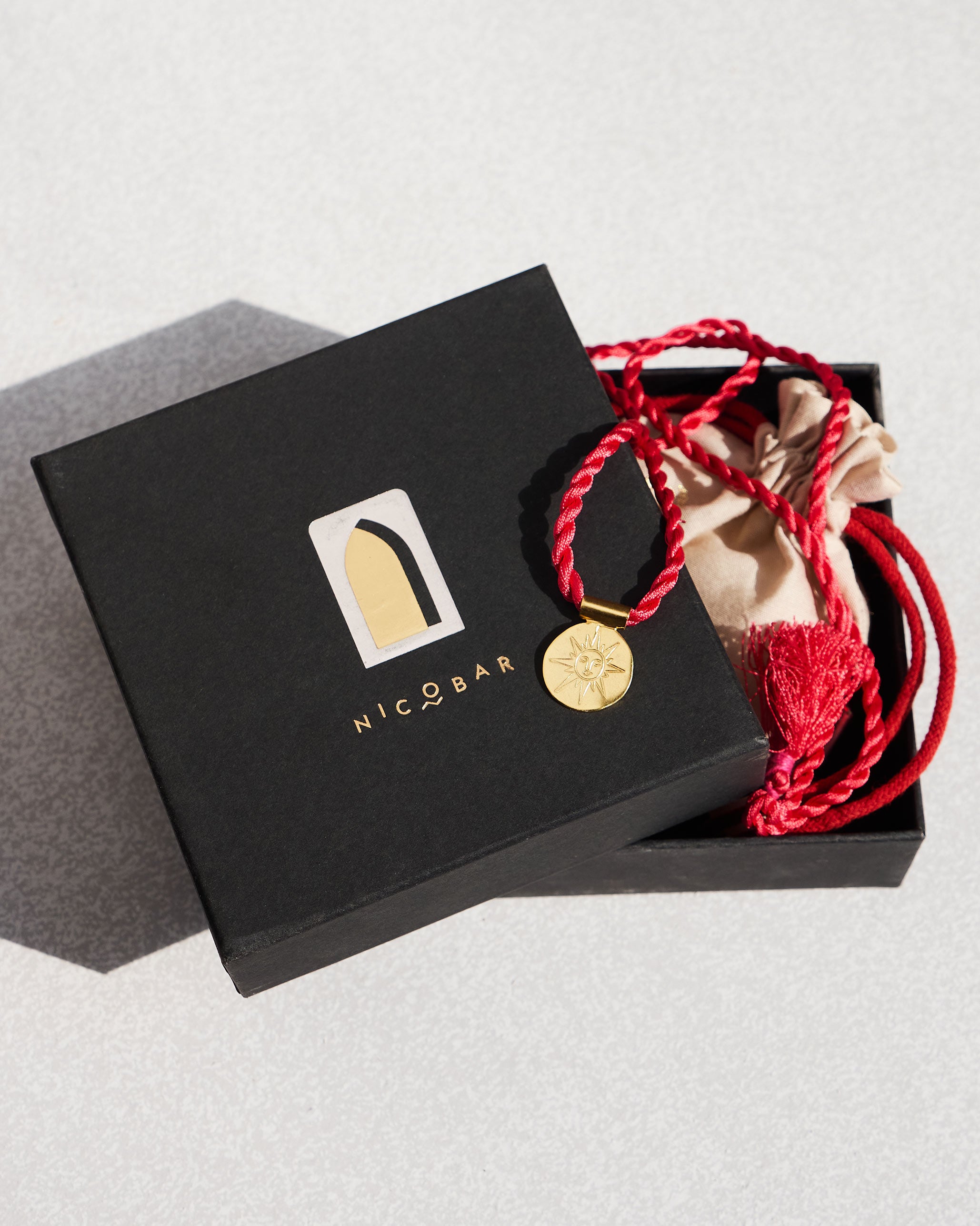 Surya Necklace - Gold & Pink