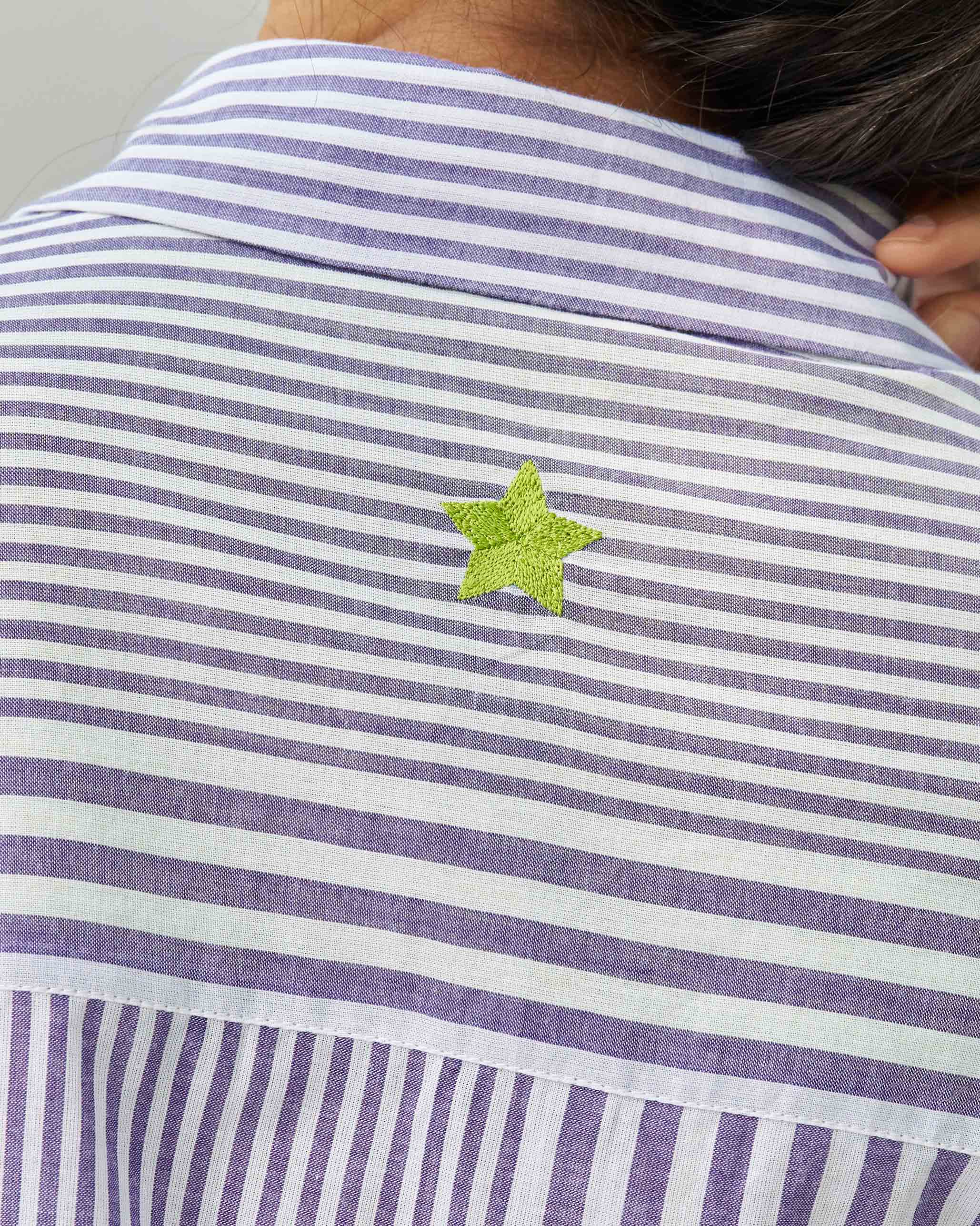 Daisy Top - Purple & White