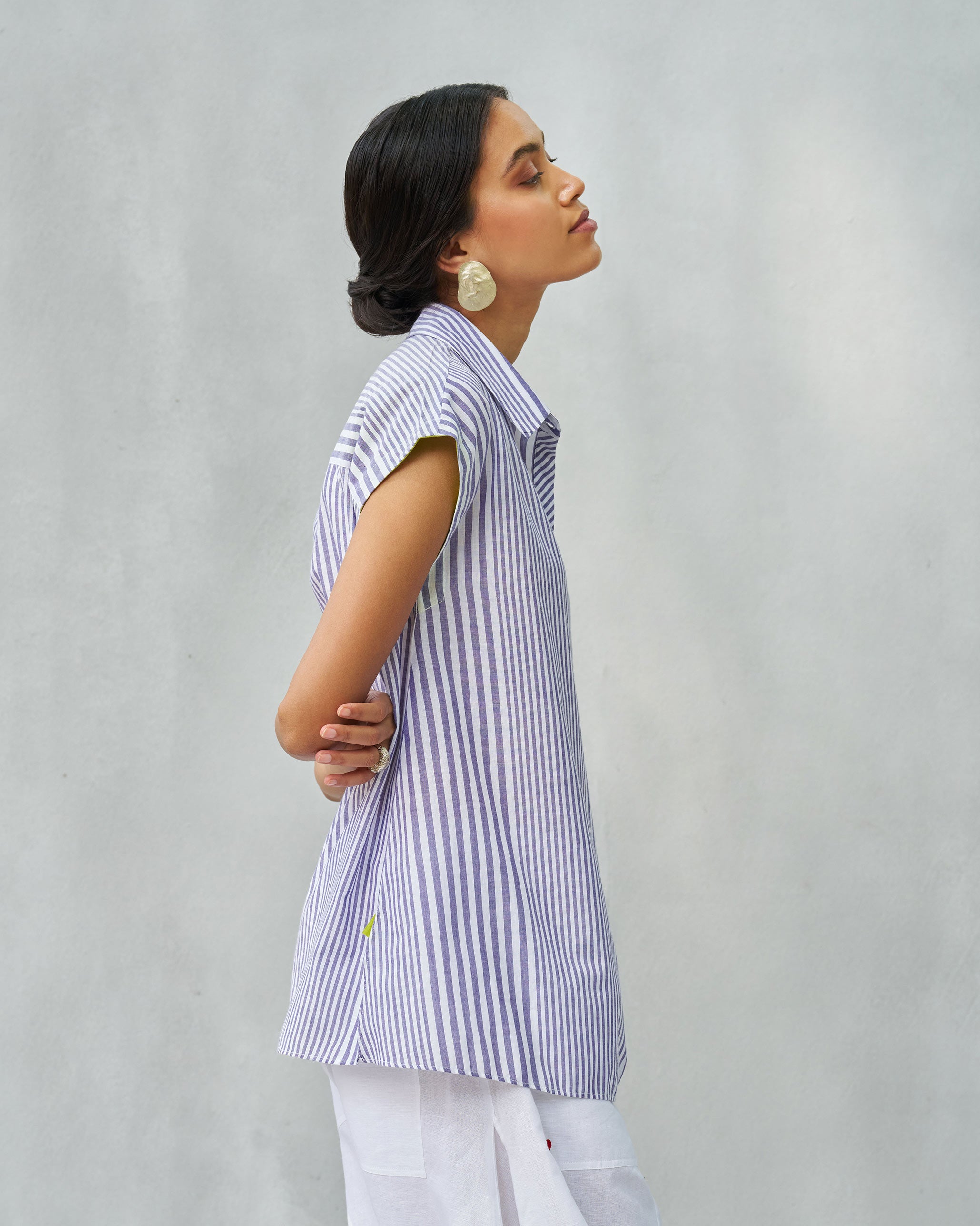 Daisy Top - Purple & White