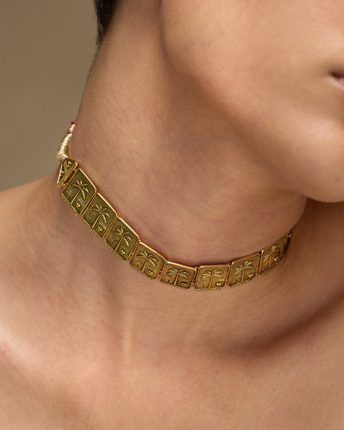 Coco Palm Necklace - Antique Gold