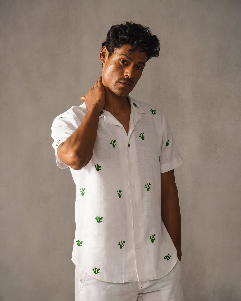 NIWATORI EMBROIDERY WHITE SHIRT gakkin⑨ 2025SS NIWATORI EMBROIDERY SHIRT BY GAKKIN & NOKO RELEASE on