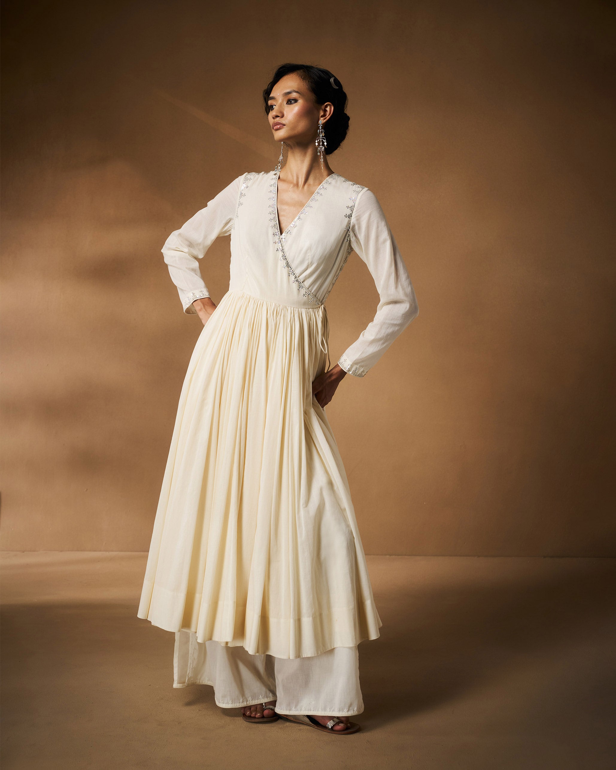 Basic Pyjamas - Ivory Chikankari