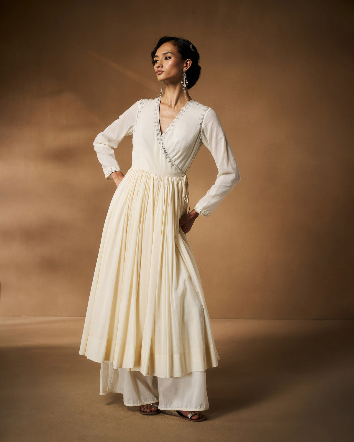 Basic Pyjamas - Ivory Chikankari