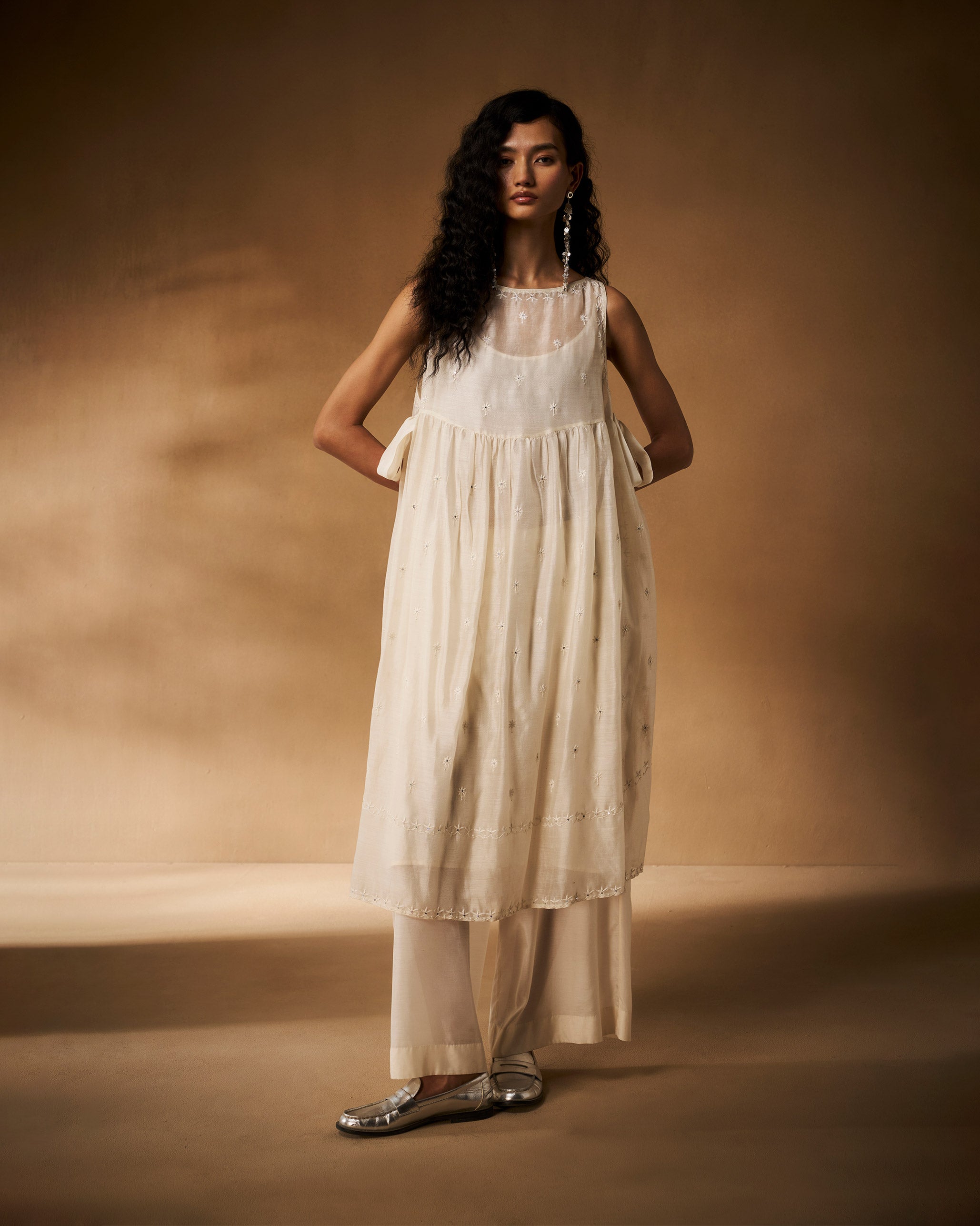 Basic Pyjamas - Ivory Chikankari