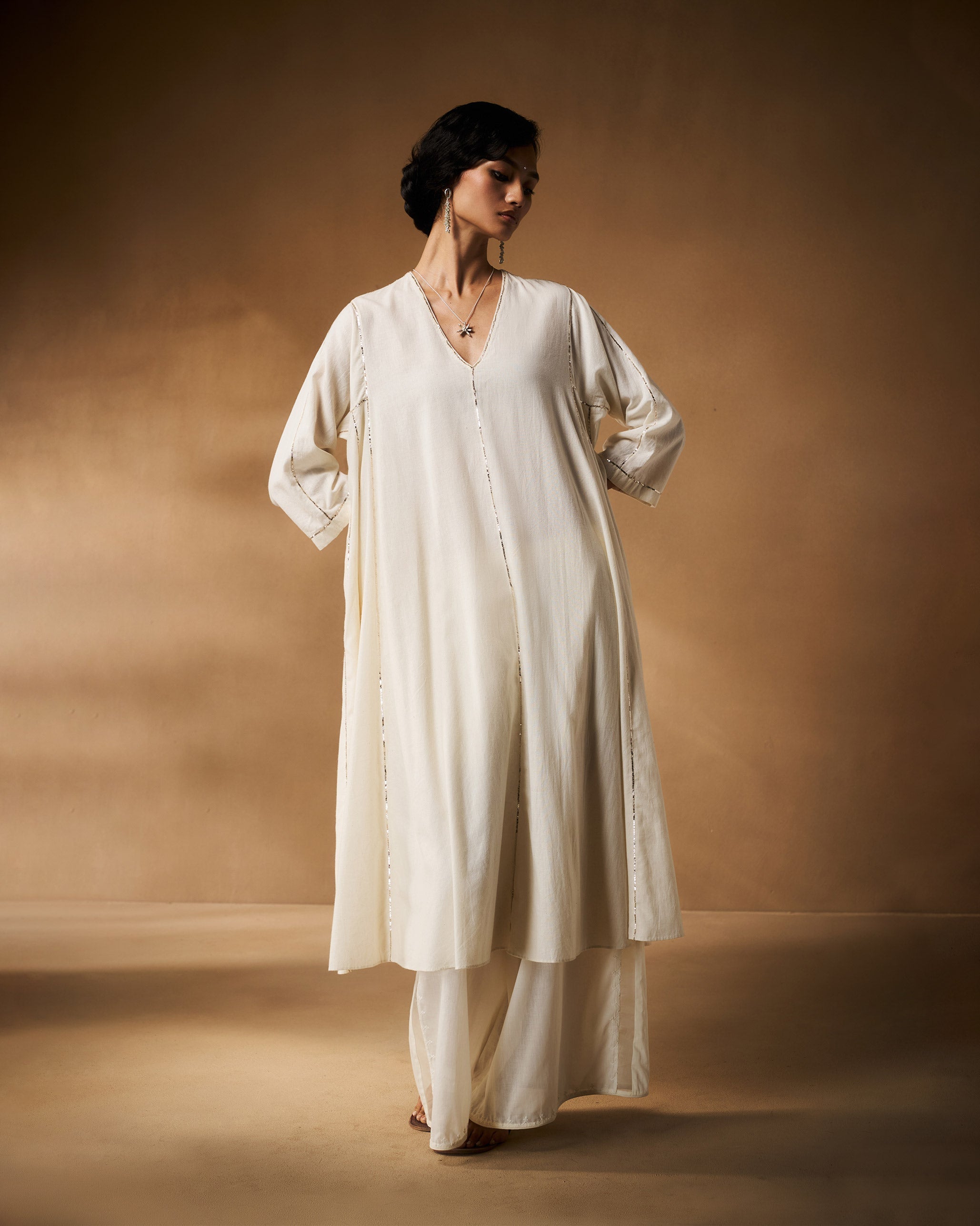 Basic Pyjamas - Ivory Chikankari