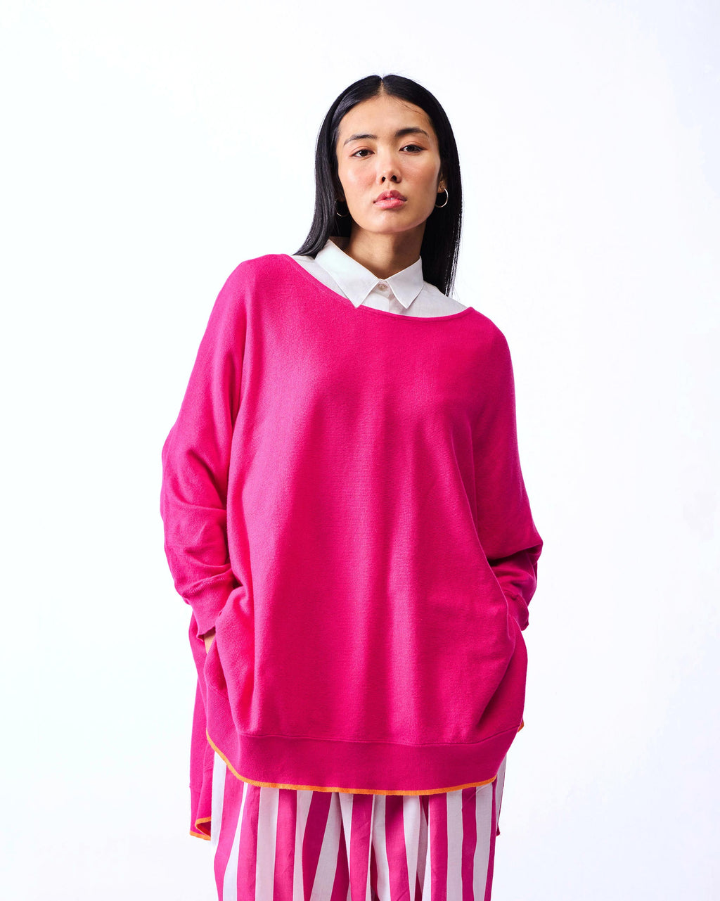 売れ筋商品|||ビーヤング ニット&セーター レディース アウター BYOTINKA - Jumper - fuchsia purple チチカカ ニット セーター ハーフジップポンチョニットプル