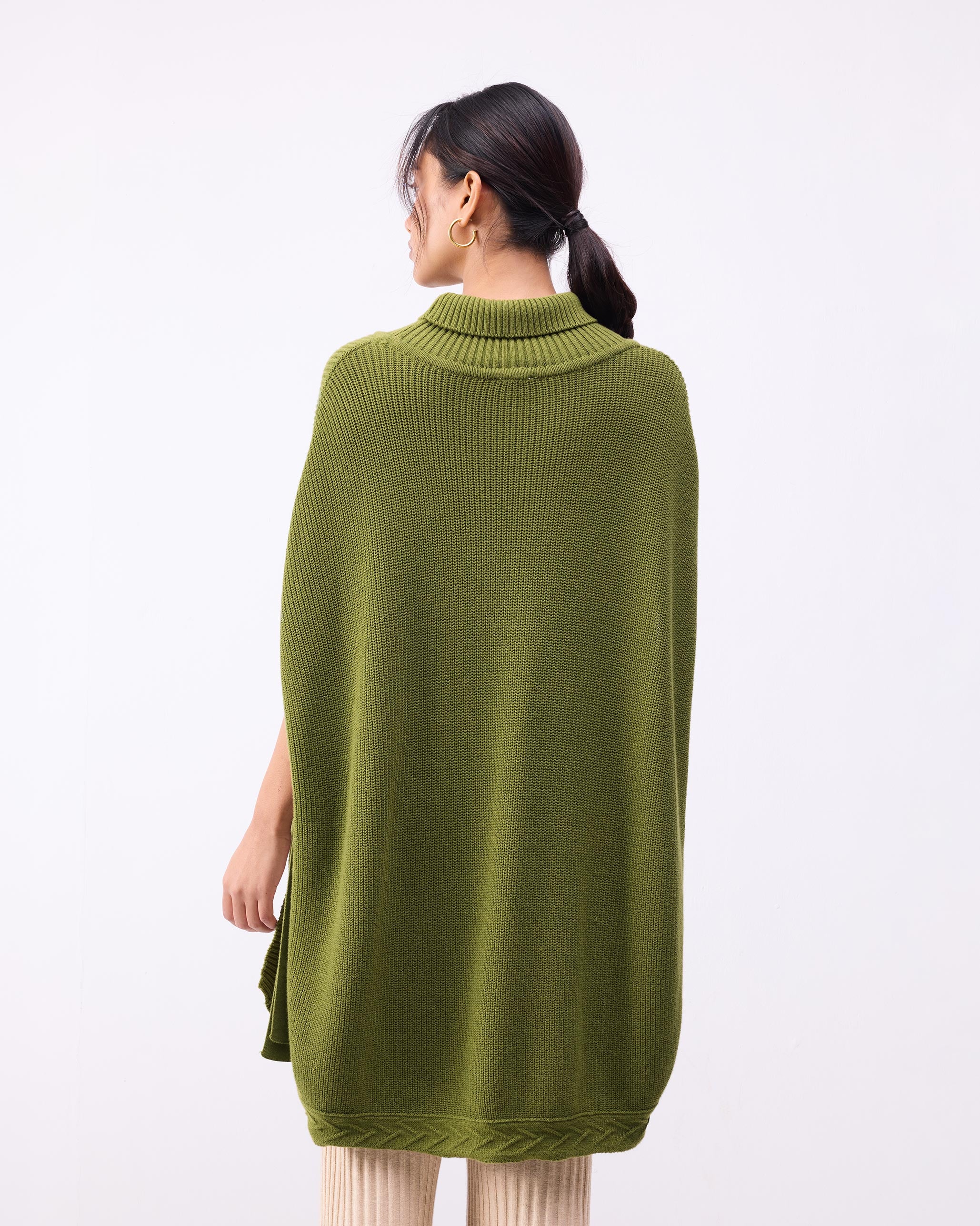 Turtle Neck Top - Olive