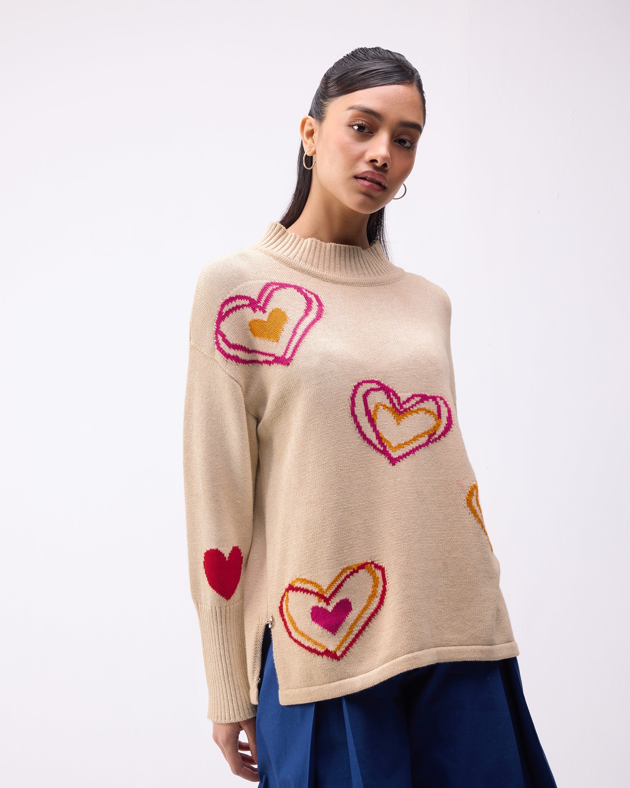 Cosy Turtle Neck Sweater - Oatmeal