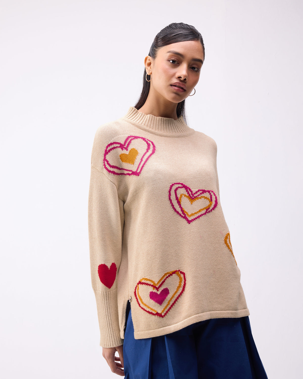 Cosy Turtle Neck Sweater - Oatmeal