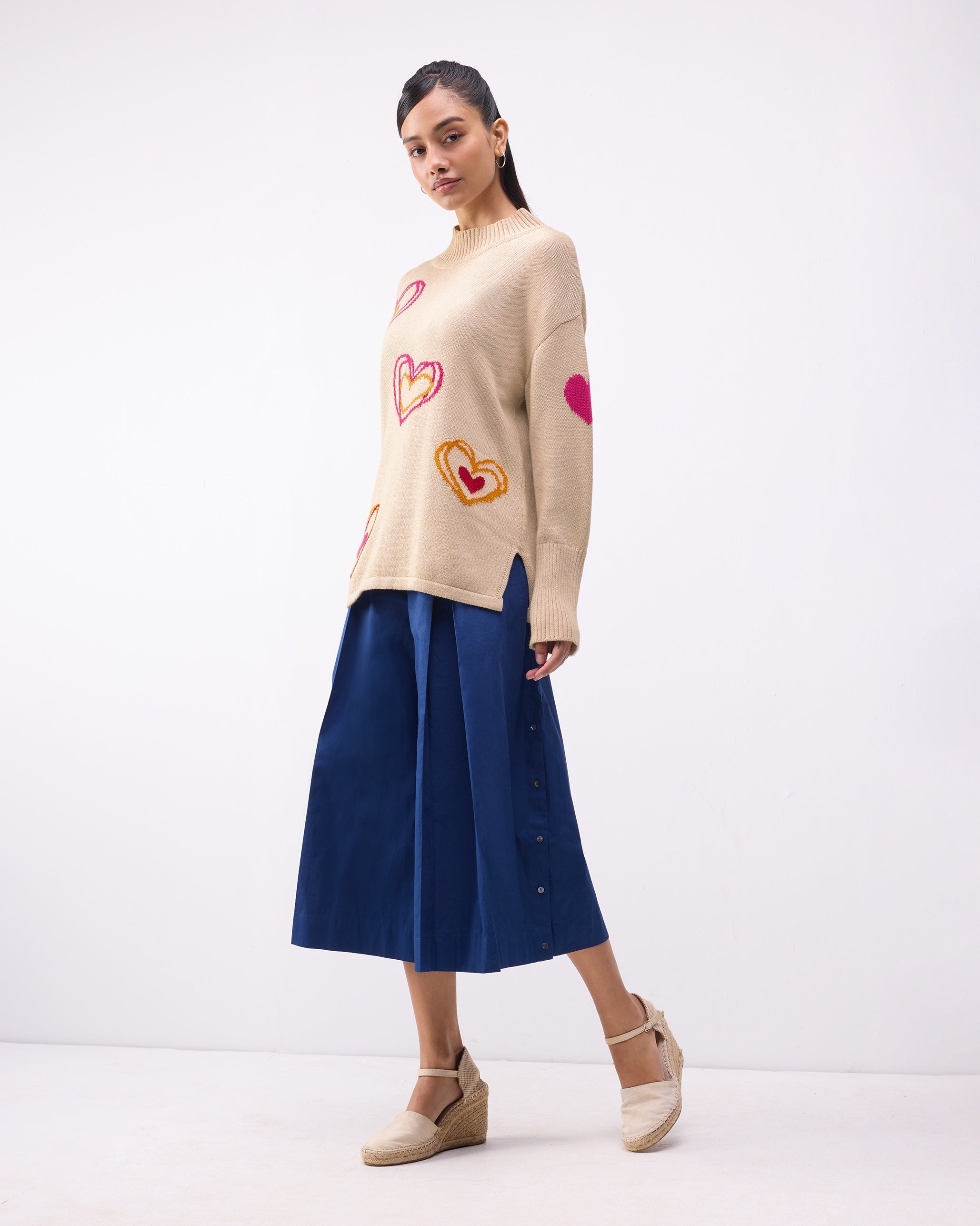 Cosy Turtle Neck Sweater - Oatmeal