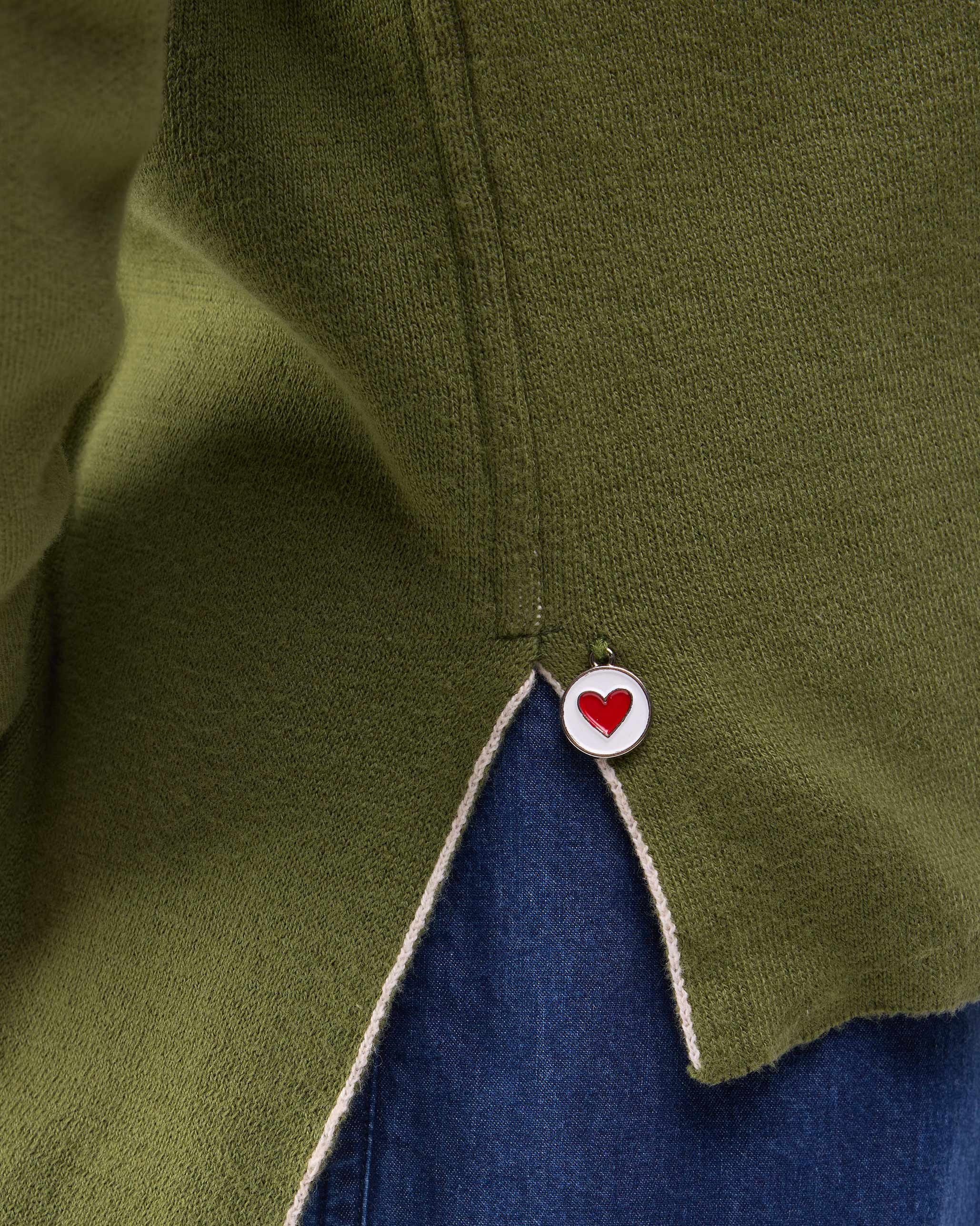 Polka Jumper - Olive & Oatmeal Polkas