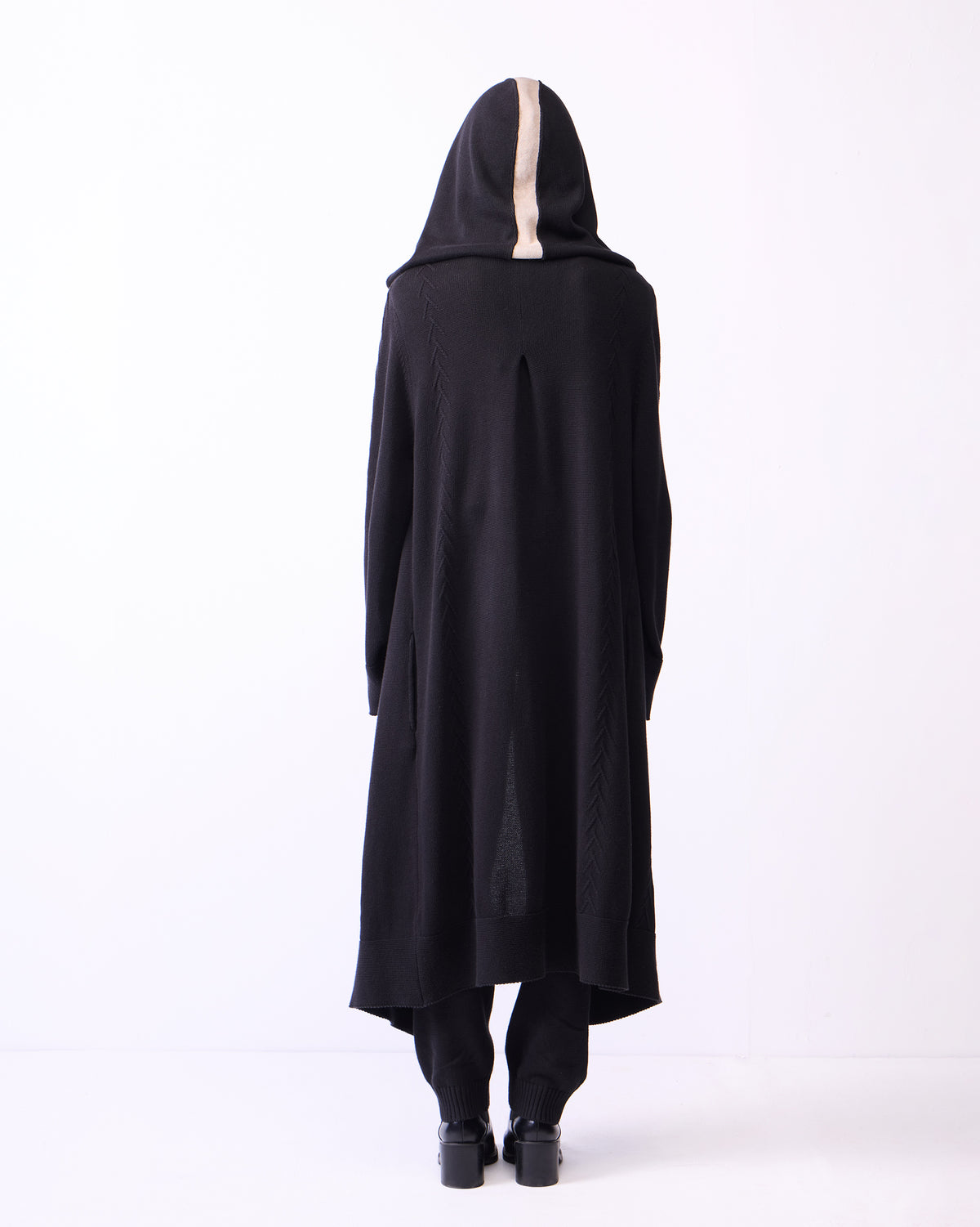 Hoodie Cardigan - Black
