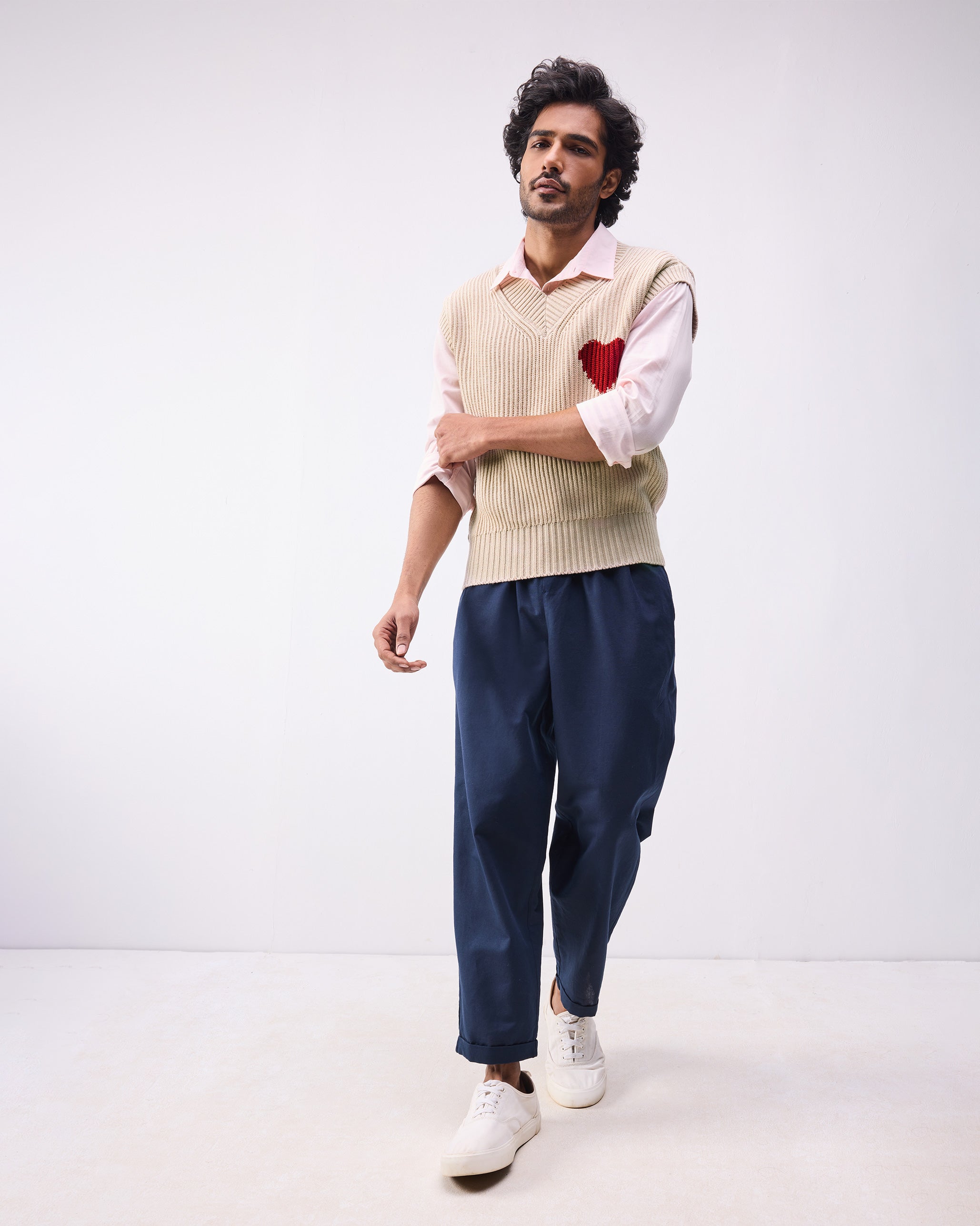 Yule V-neck Sweater - Oatmeal