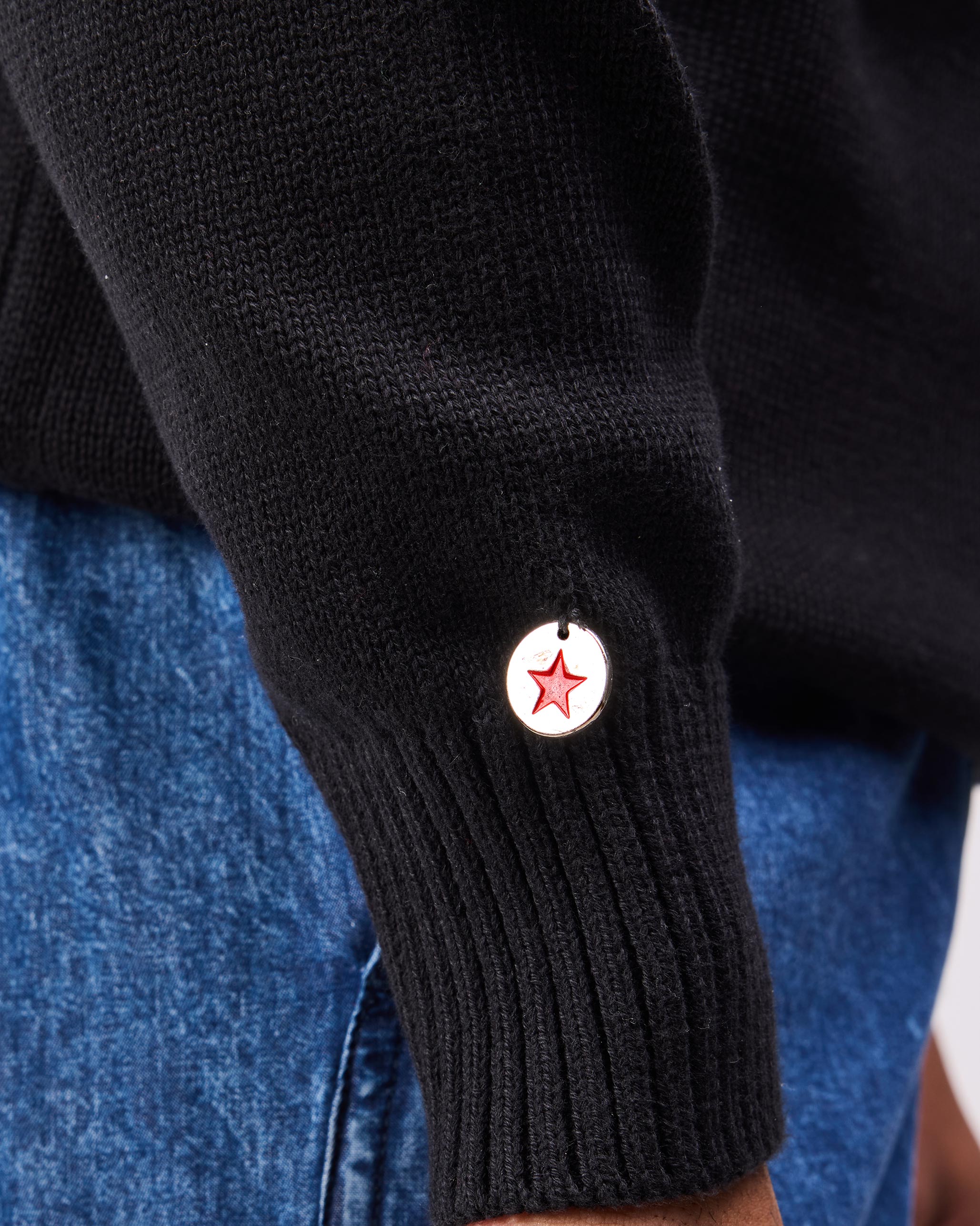 Stripefront Sweater - Black & Oatmeal Stripes