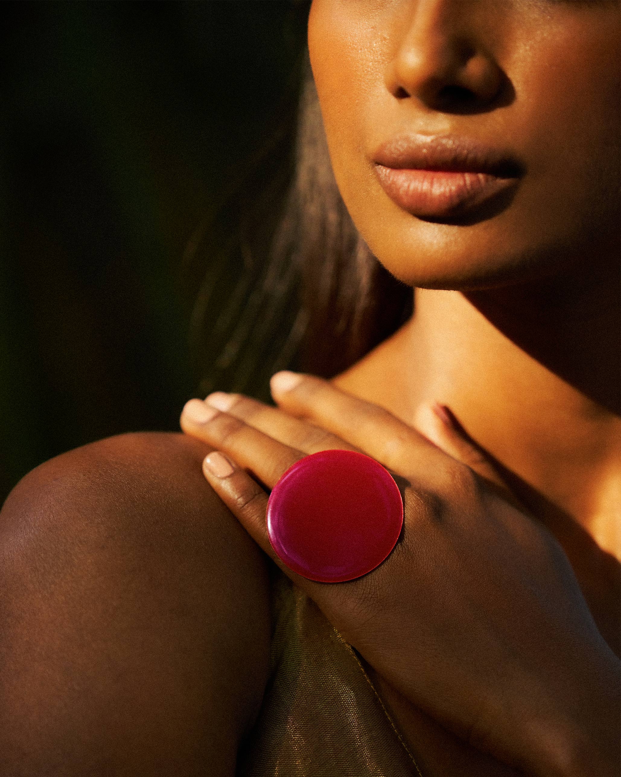 Dot Ring - Red & Gold