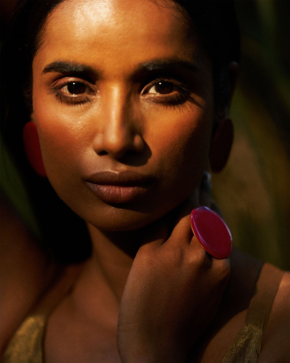 Dot Ring - Red & Gold