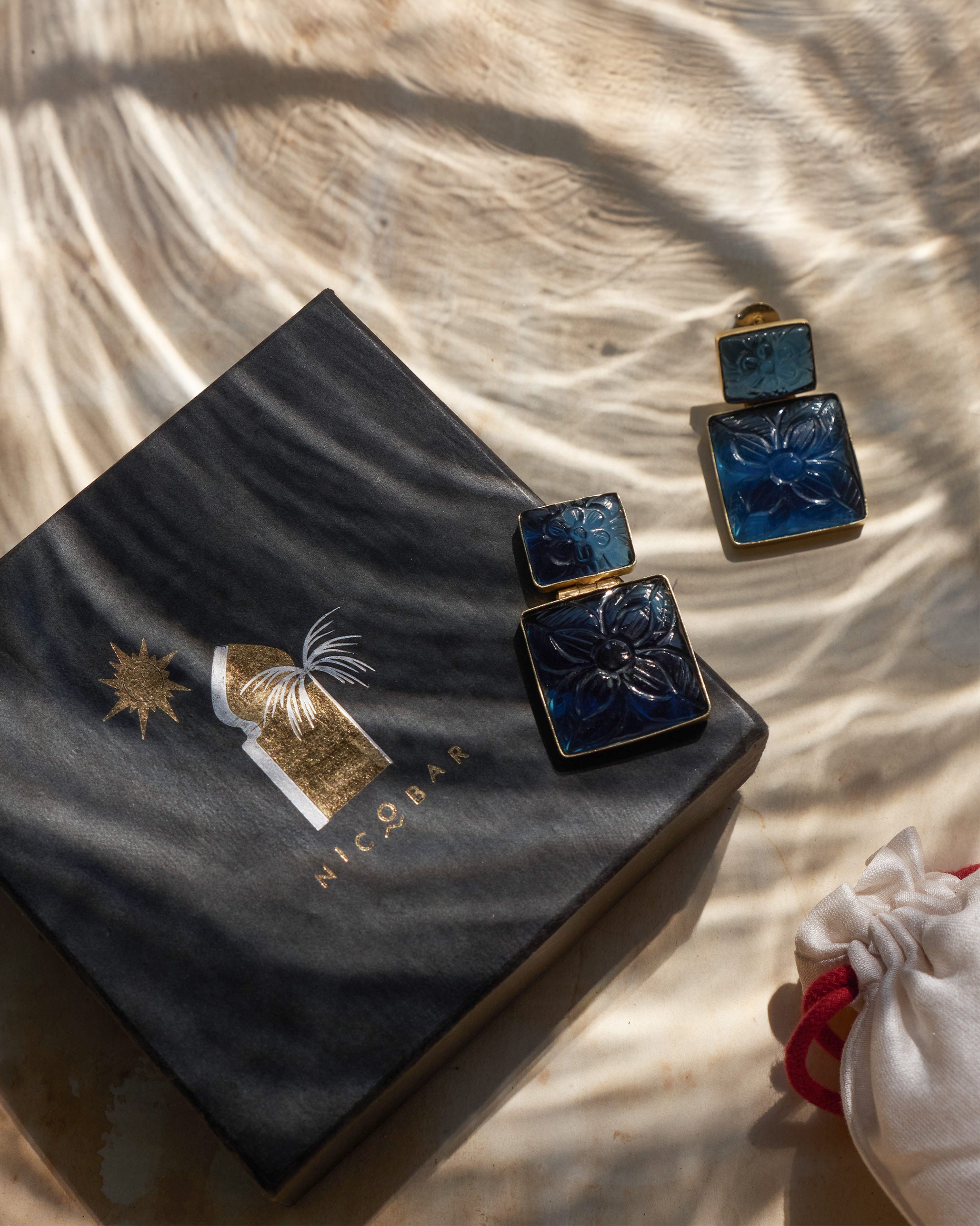 Glass Earrings - Blue