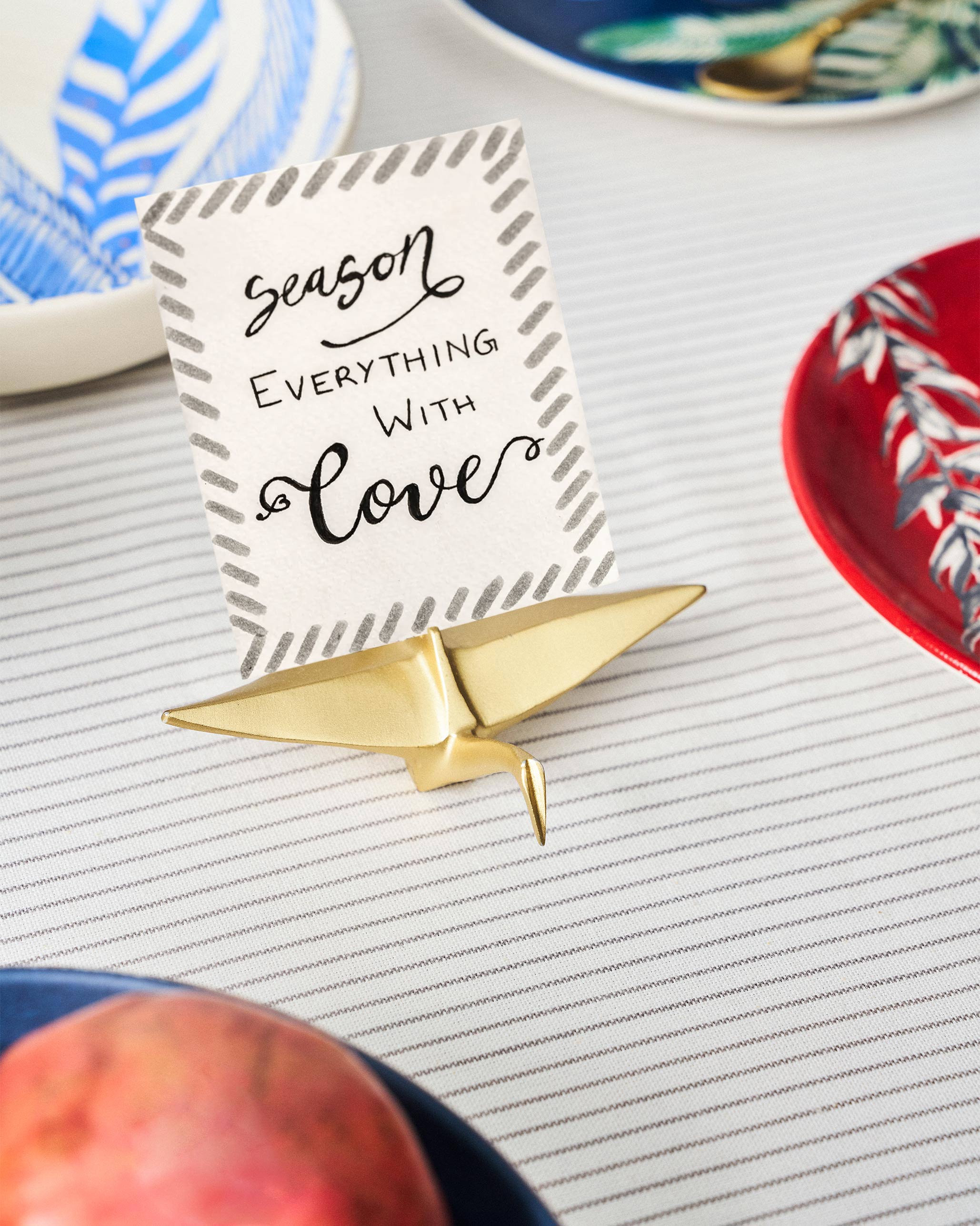 Crane Menu Card Holder