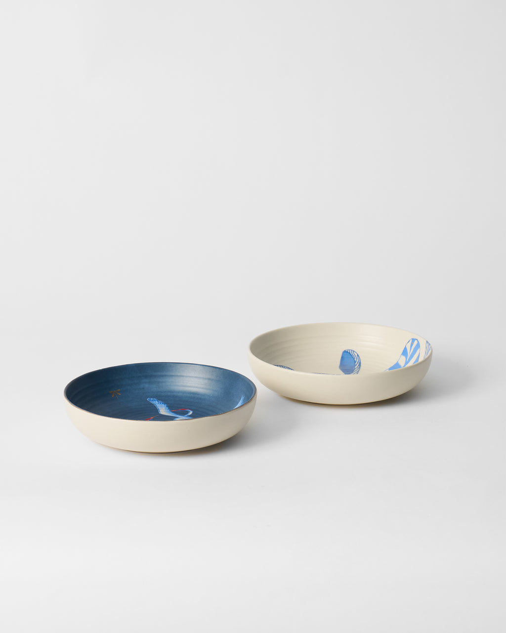 Dancing Crane Shallow Bowls - Set of 2 – Nicobar