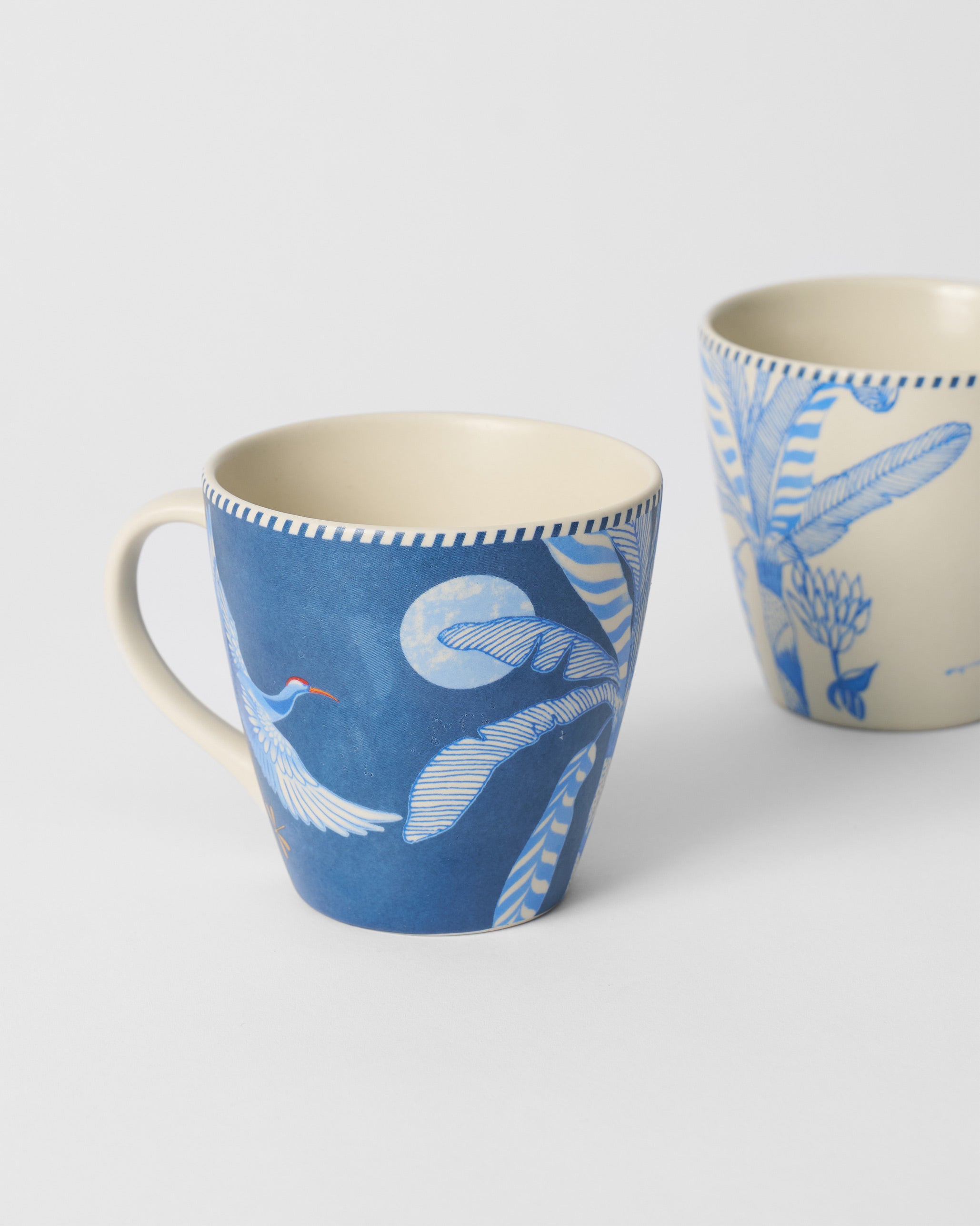 Dancing Crane Conical Mug - Set of 2
