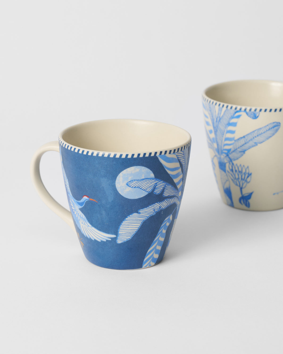 Dancing Crane Conical Mug - Set of 2