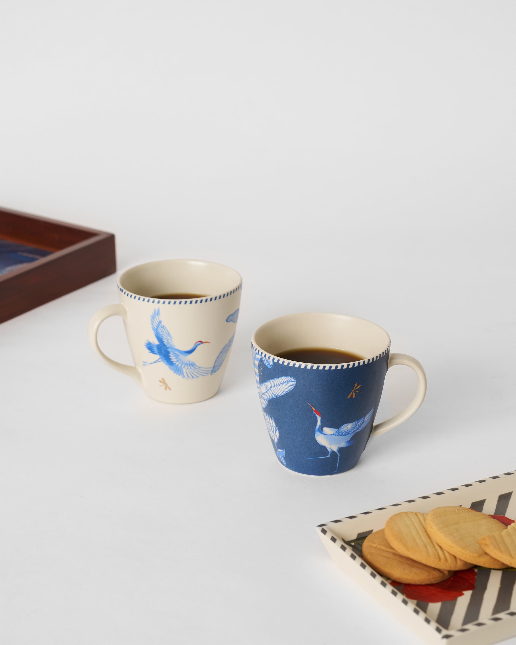 Dancing Crane Conical Mug - Set of 2