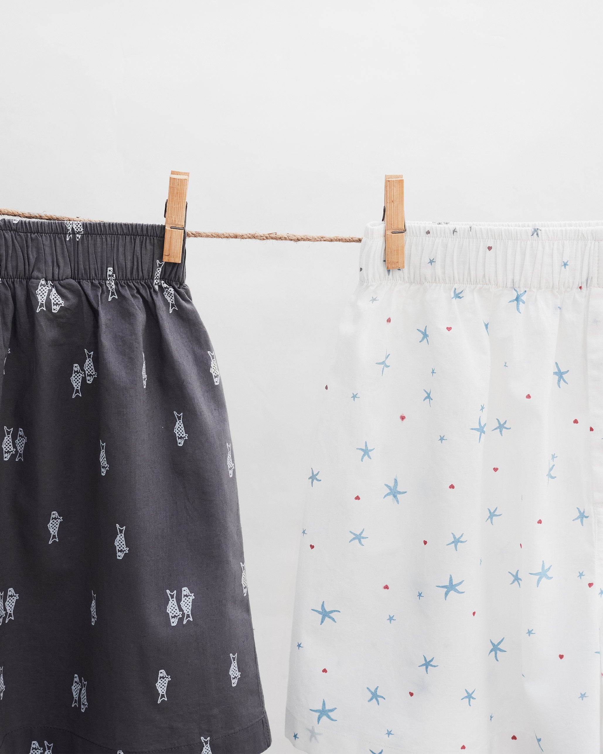 Mariner Boxer (Set of 2) - White & Charcoal