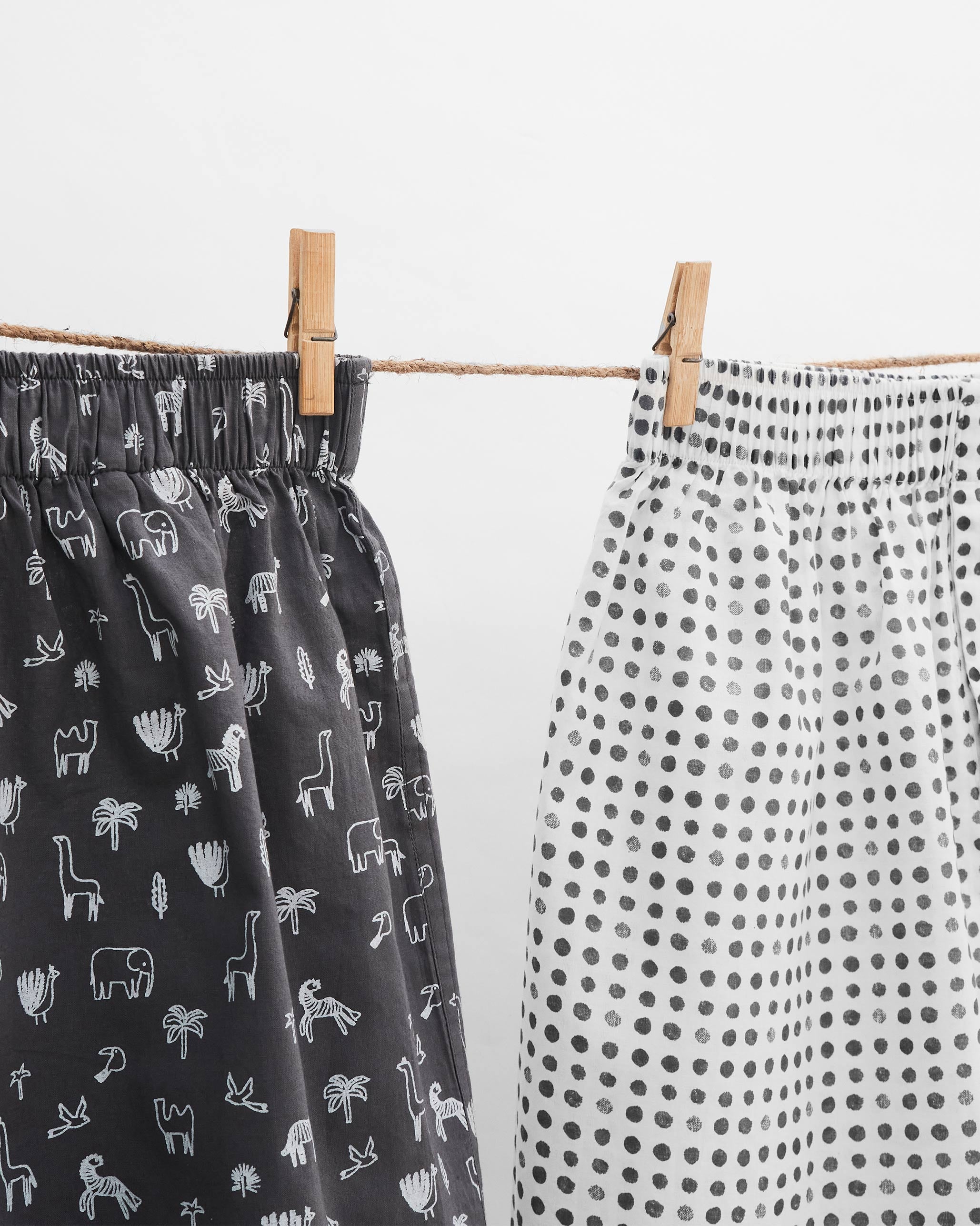 Play Set Boxers (Set of 2) - Charcoal & Ivory