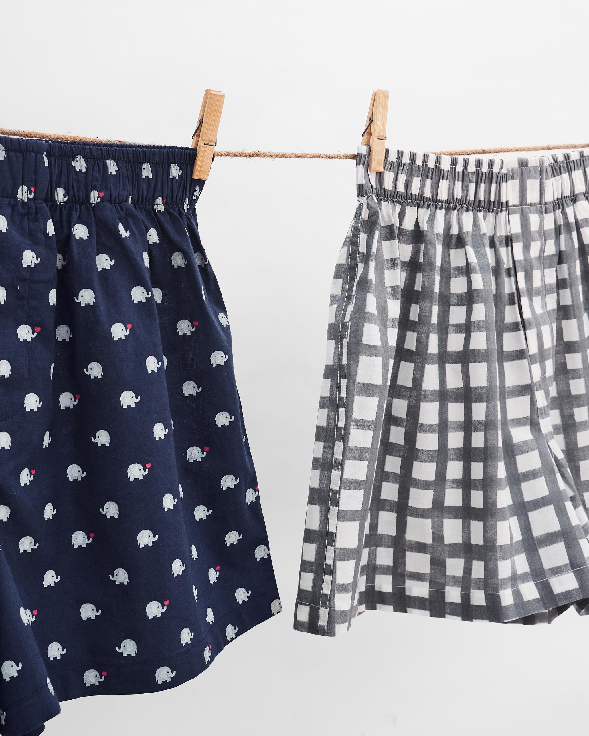 Safari Boxers (Set of 2) - Navy & Charcoal