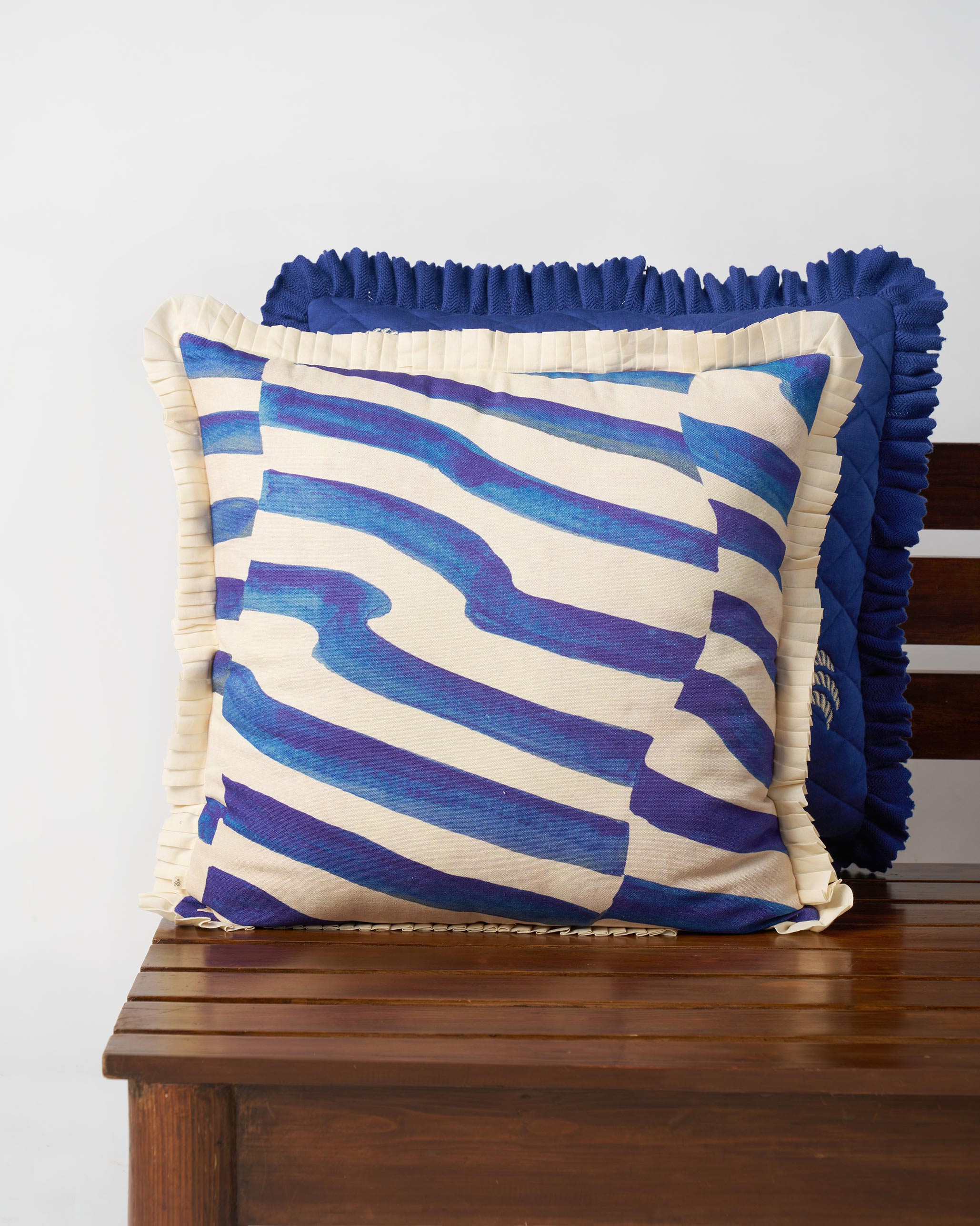 Poppy Stripes Cushion Cover