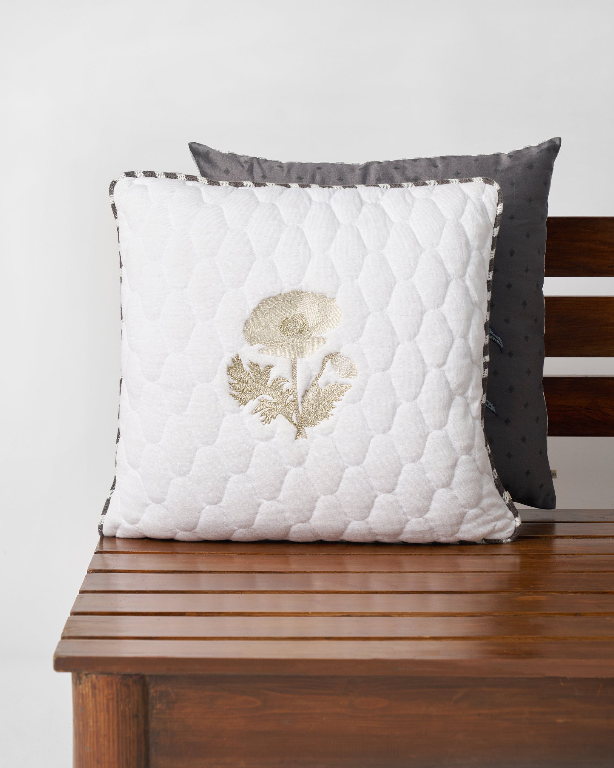 Quilted Poppy Cushion Cover