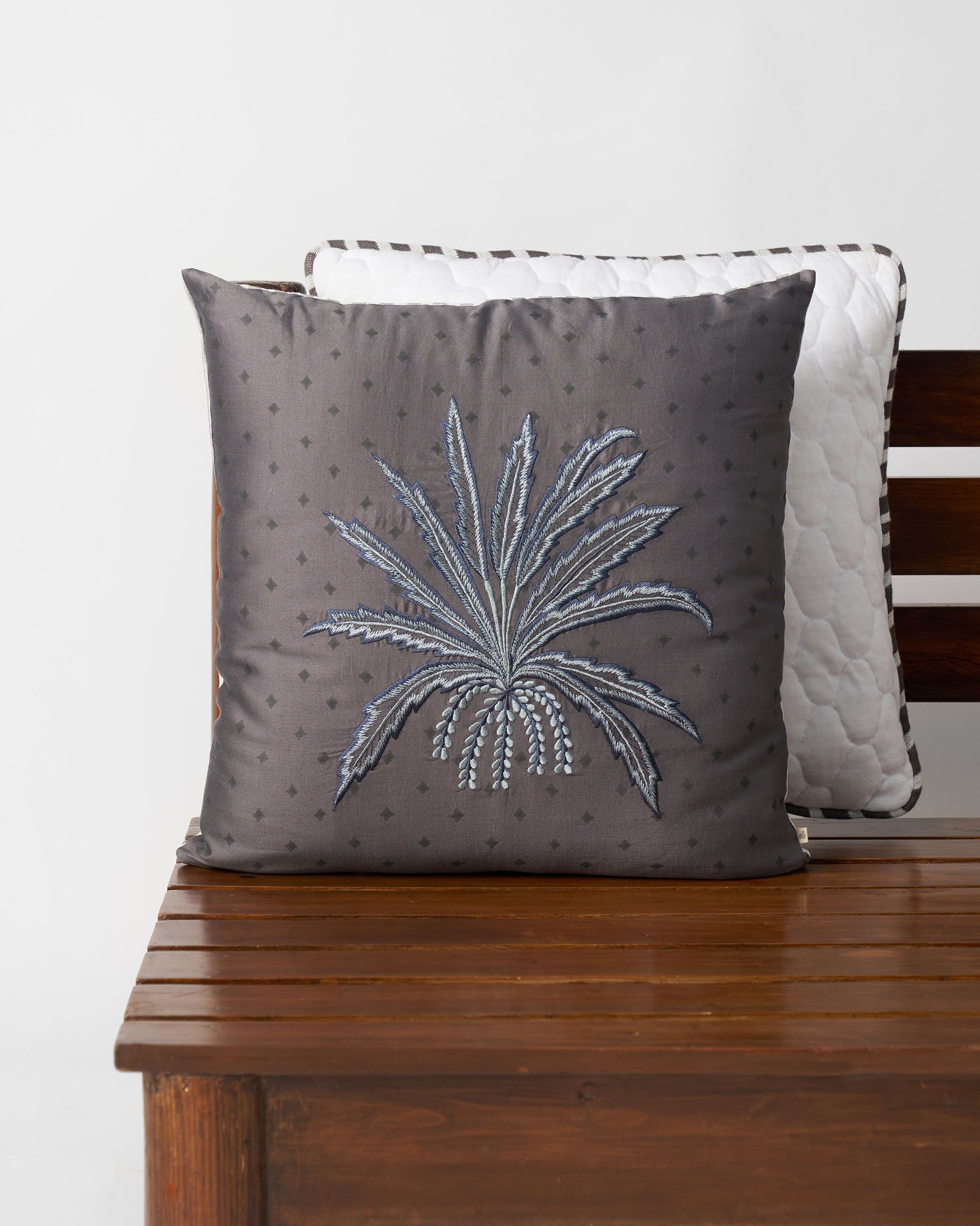 Monochrome Fern Cushion Cover