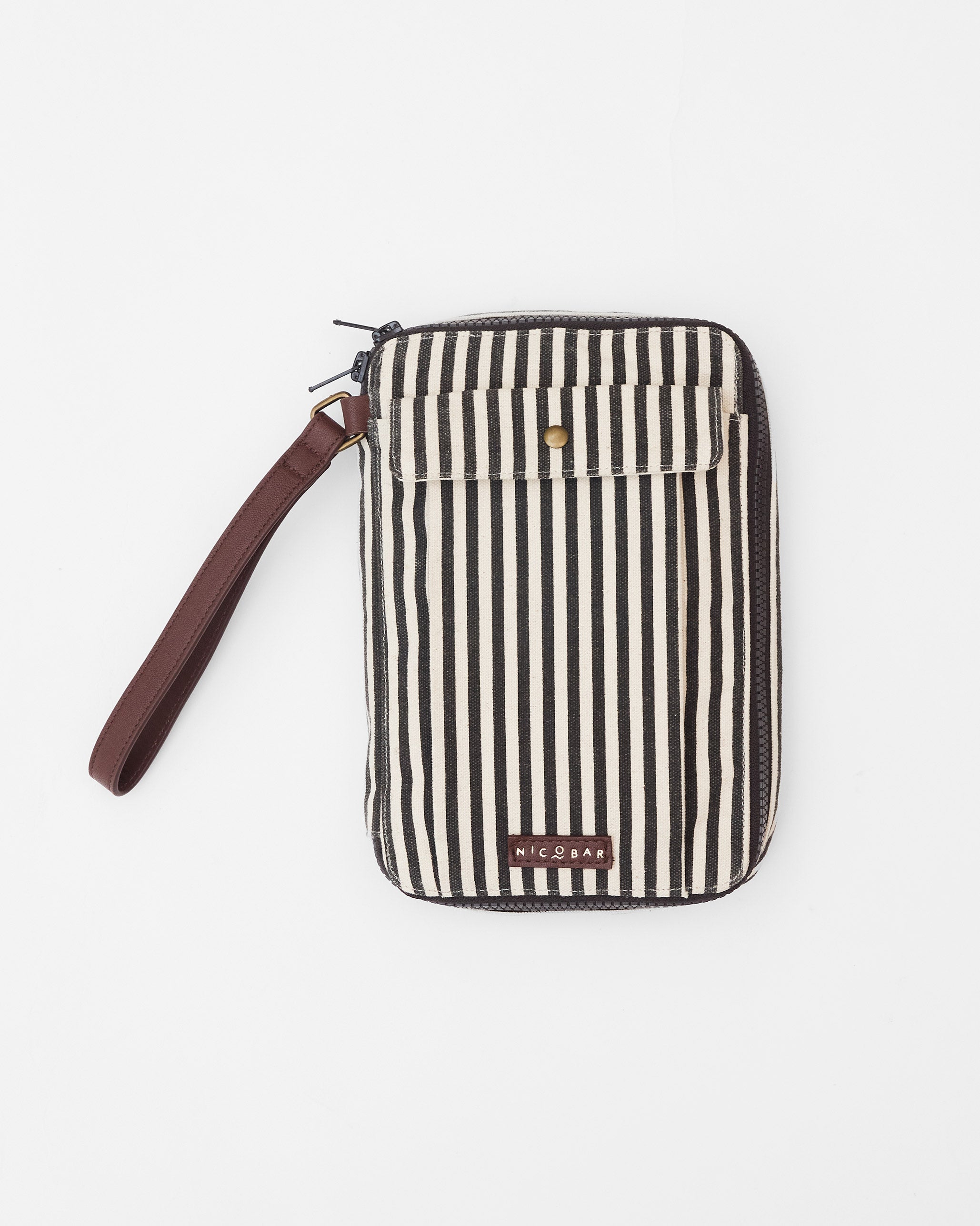 Gadget Pouch - Charcoal Stripes