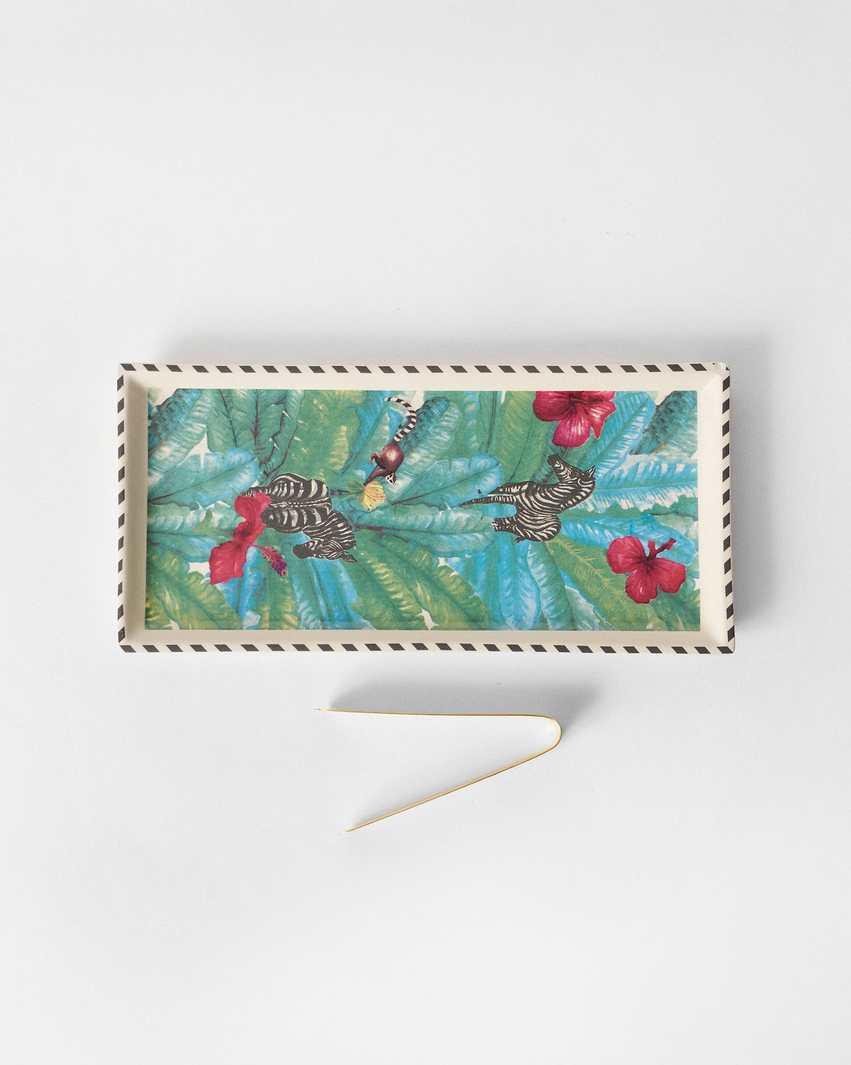 Zebra Lush Cookie Tray With Tong