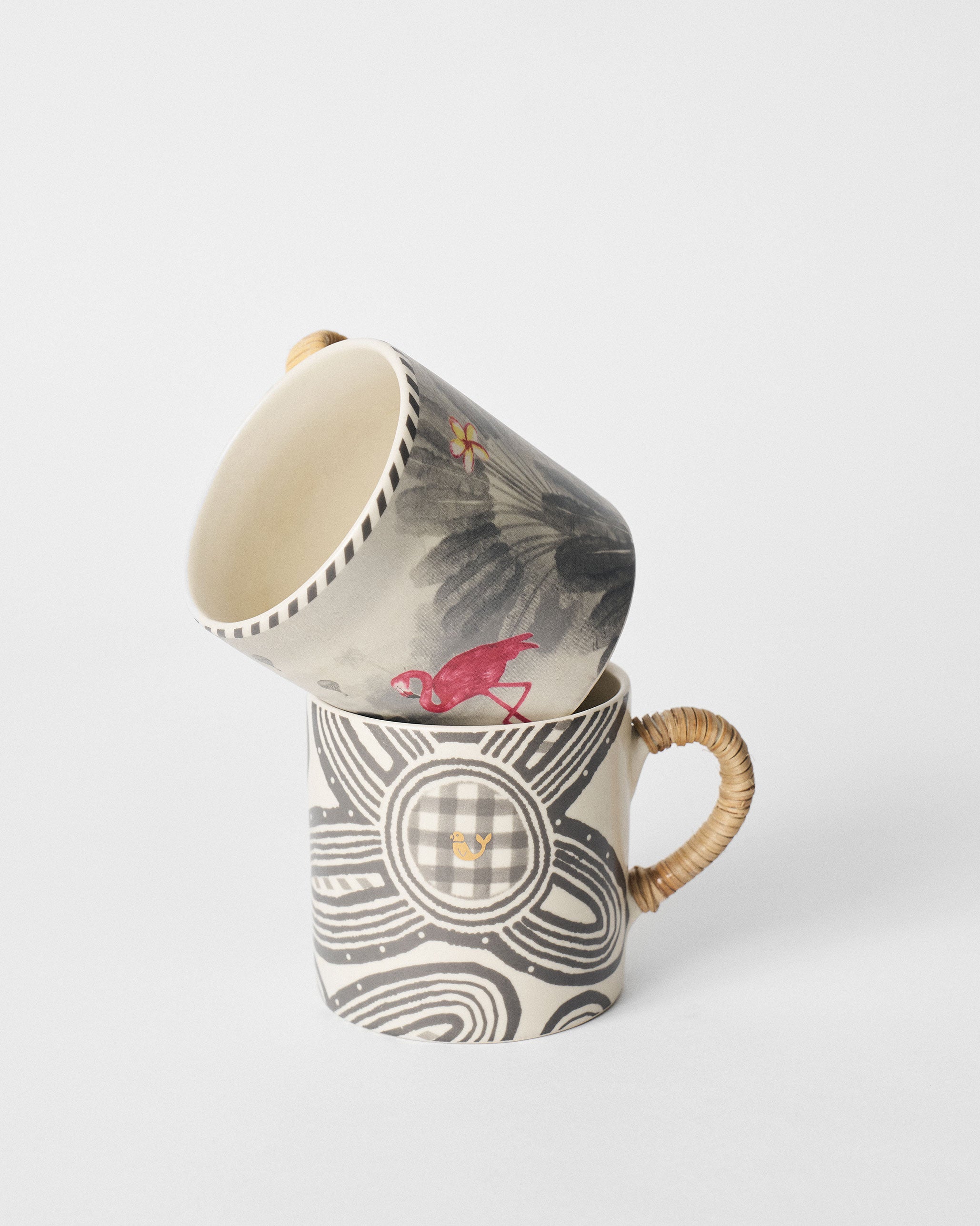 Flamingo Lush Straight Mug - Set of 2