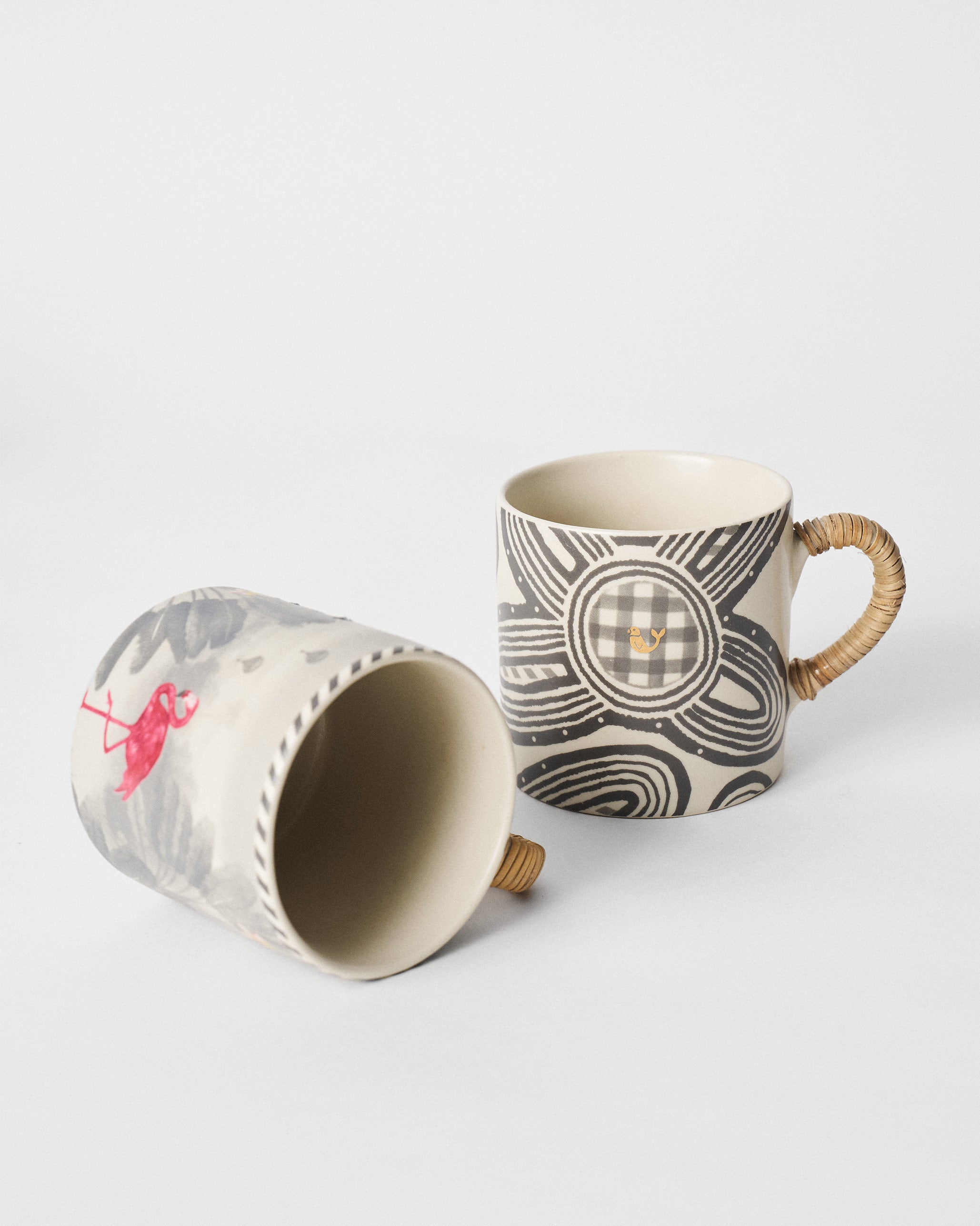 Flamingo Lush Straight Mug - Set of 2