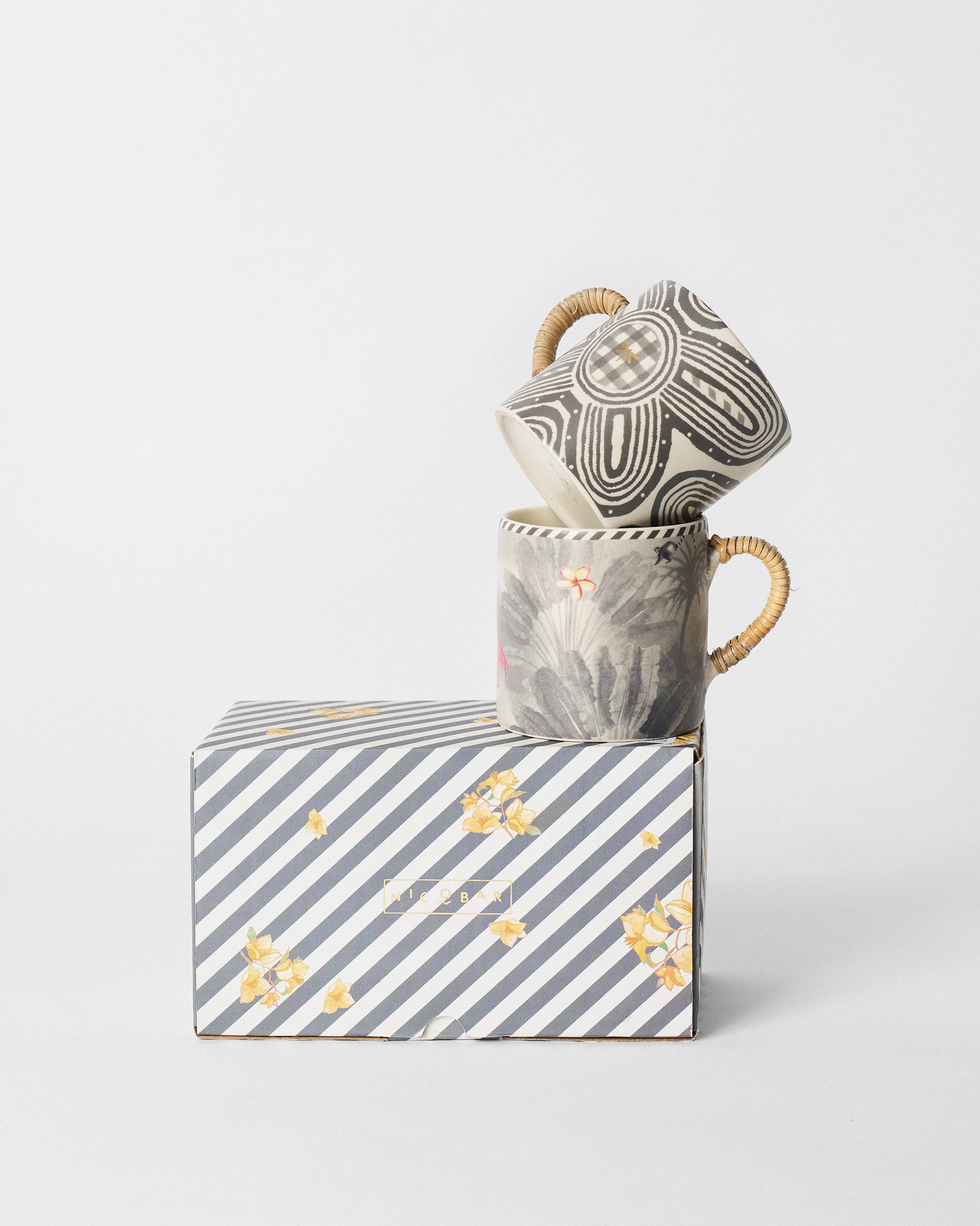 Flamingo Lush Straight Mug - Set of 2