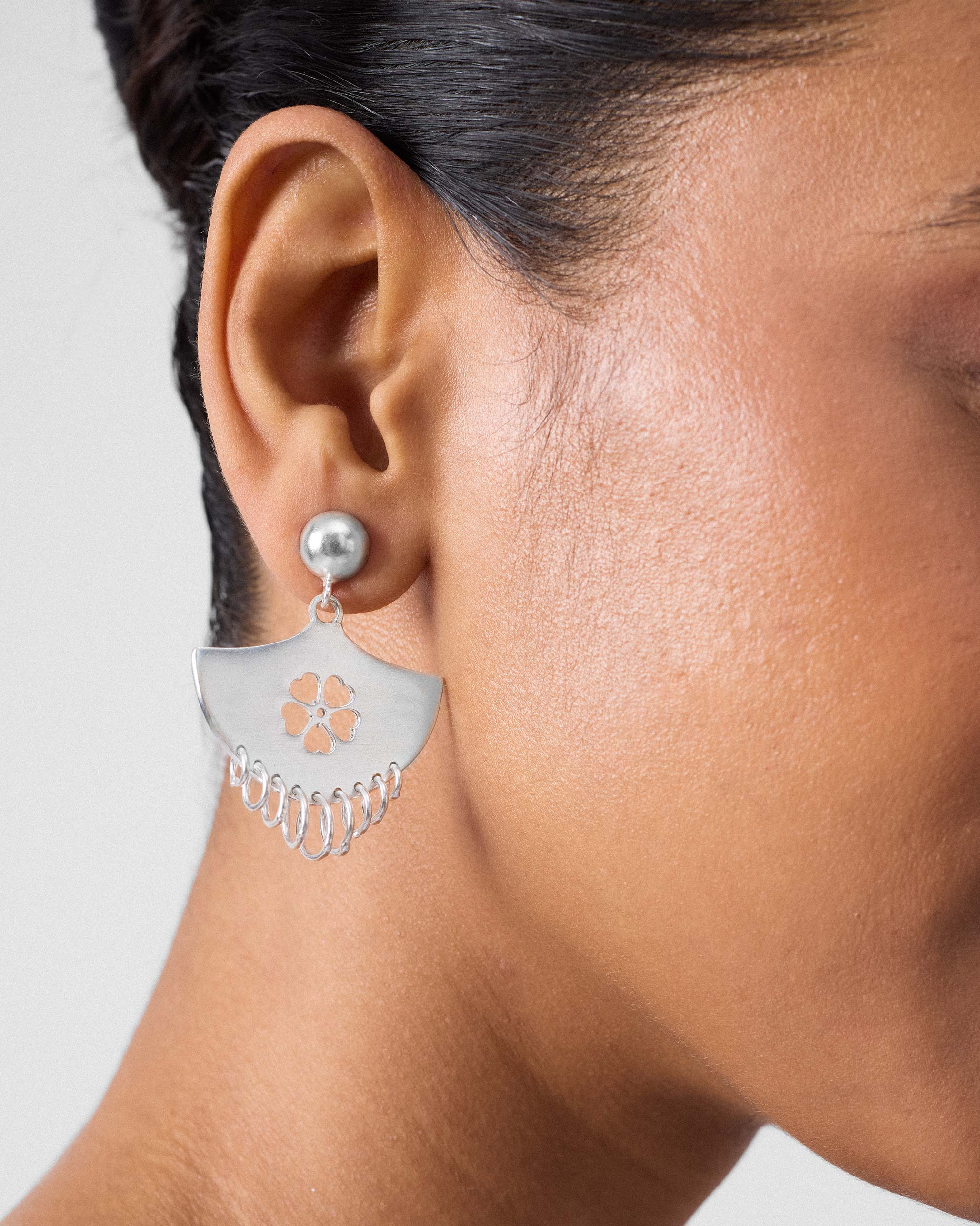 Teer Earrings - Silver