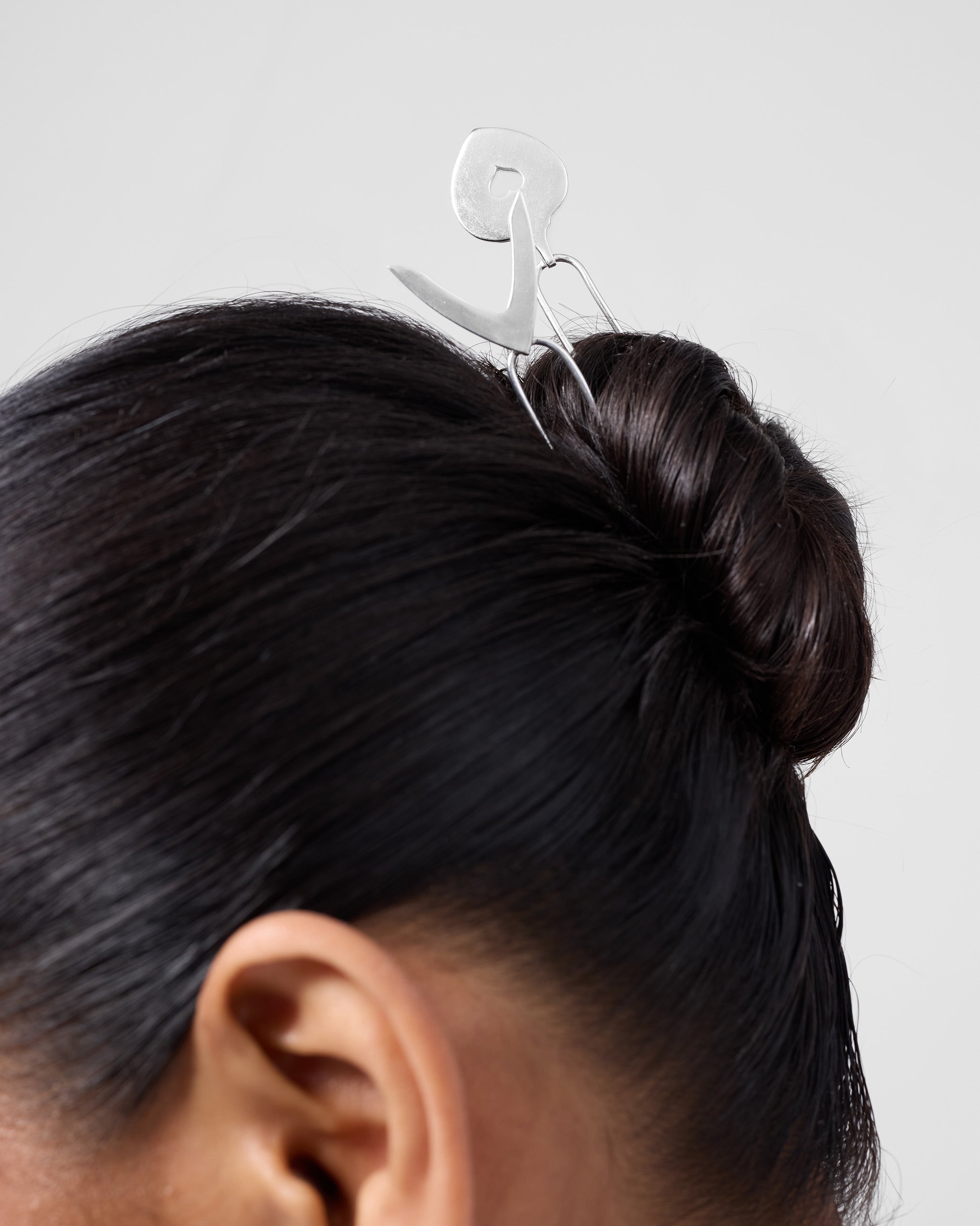 Teer Bun Pins Set of 2 - Silver