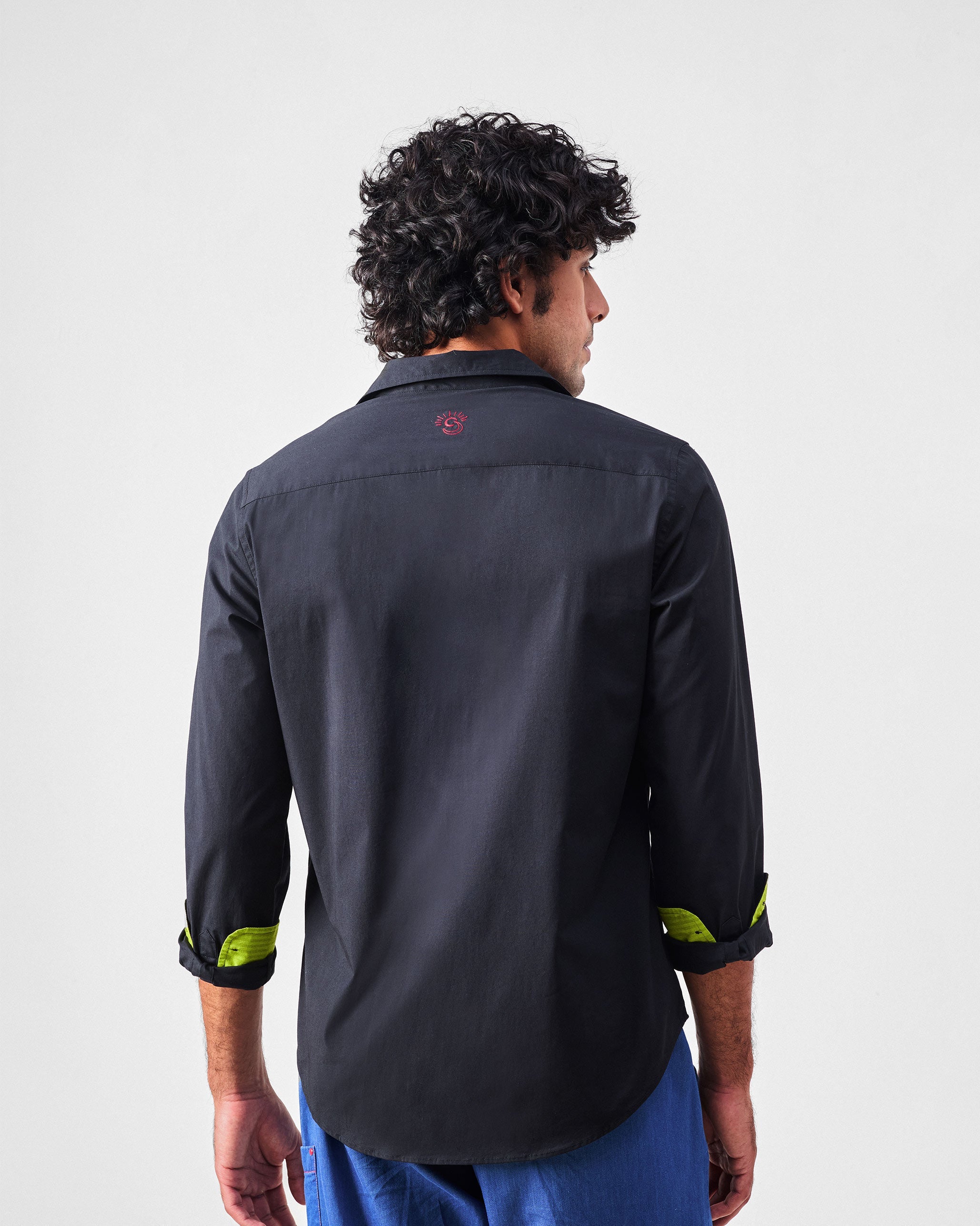 Kayobi Shirt Set (White & Black & Olive)