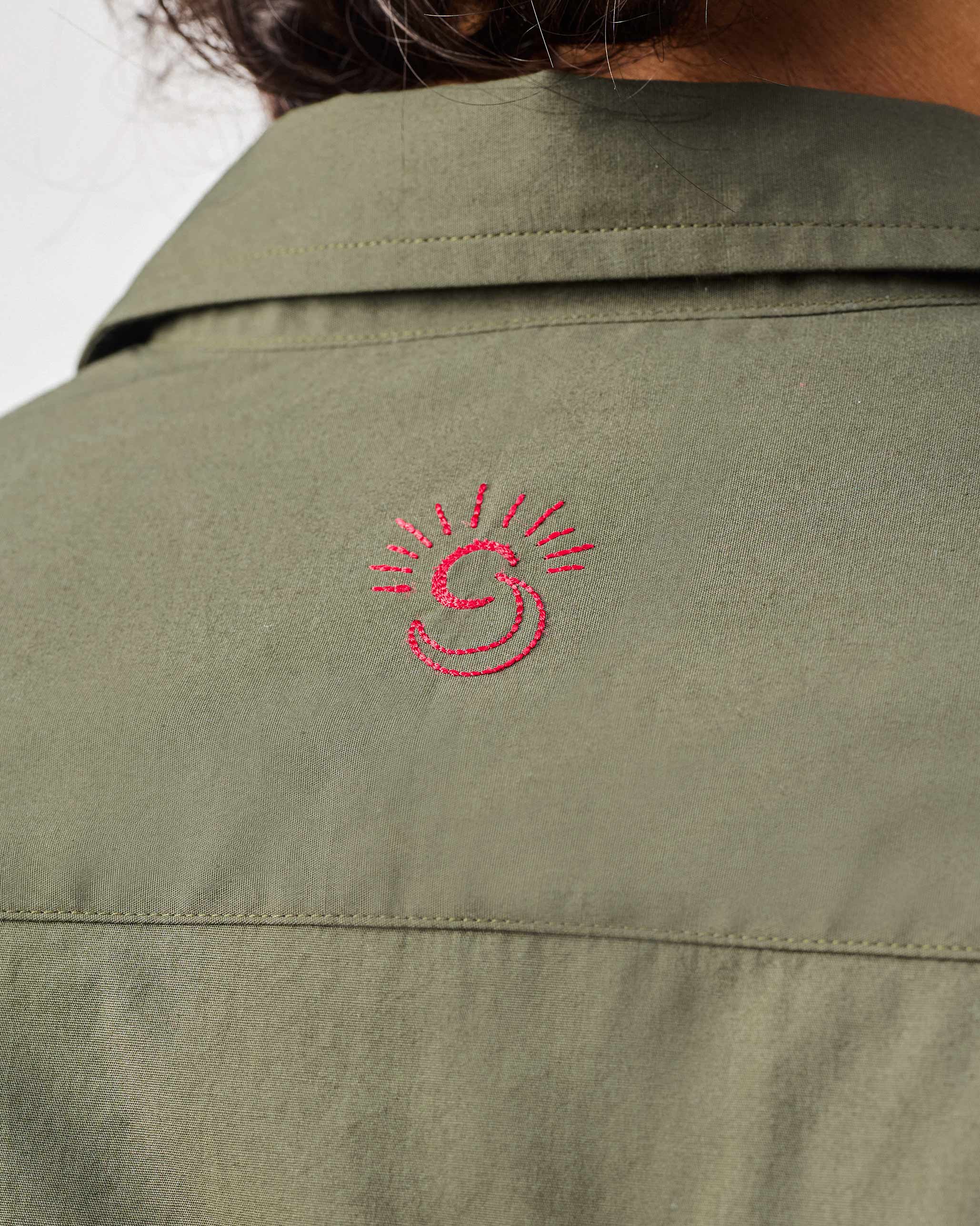 Kayobi Shirt Set (White & Black & Olive)