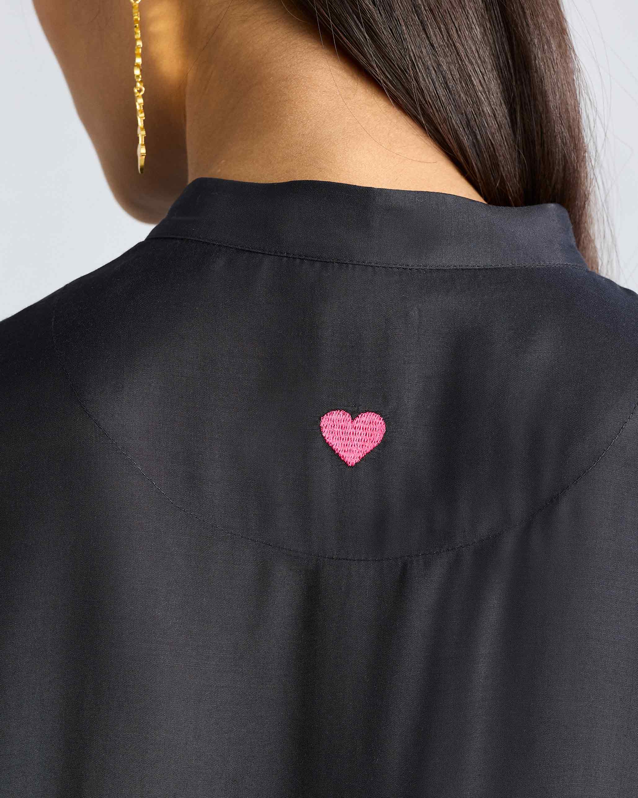 Short Sleeve Kurta - Black