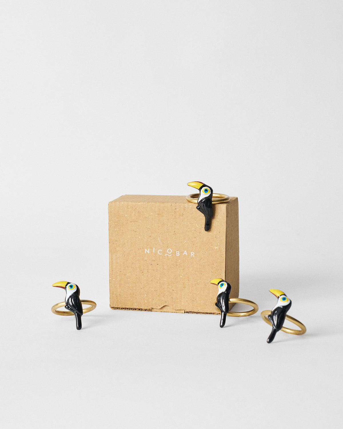 Toucan Napkin Ring - Set of 4