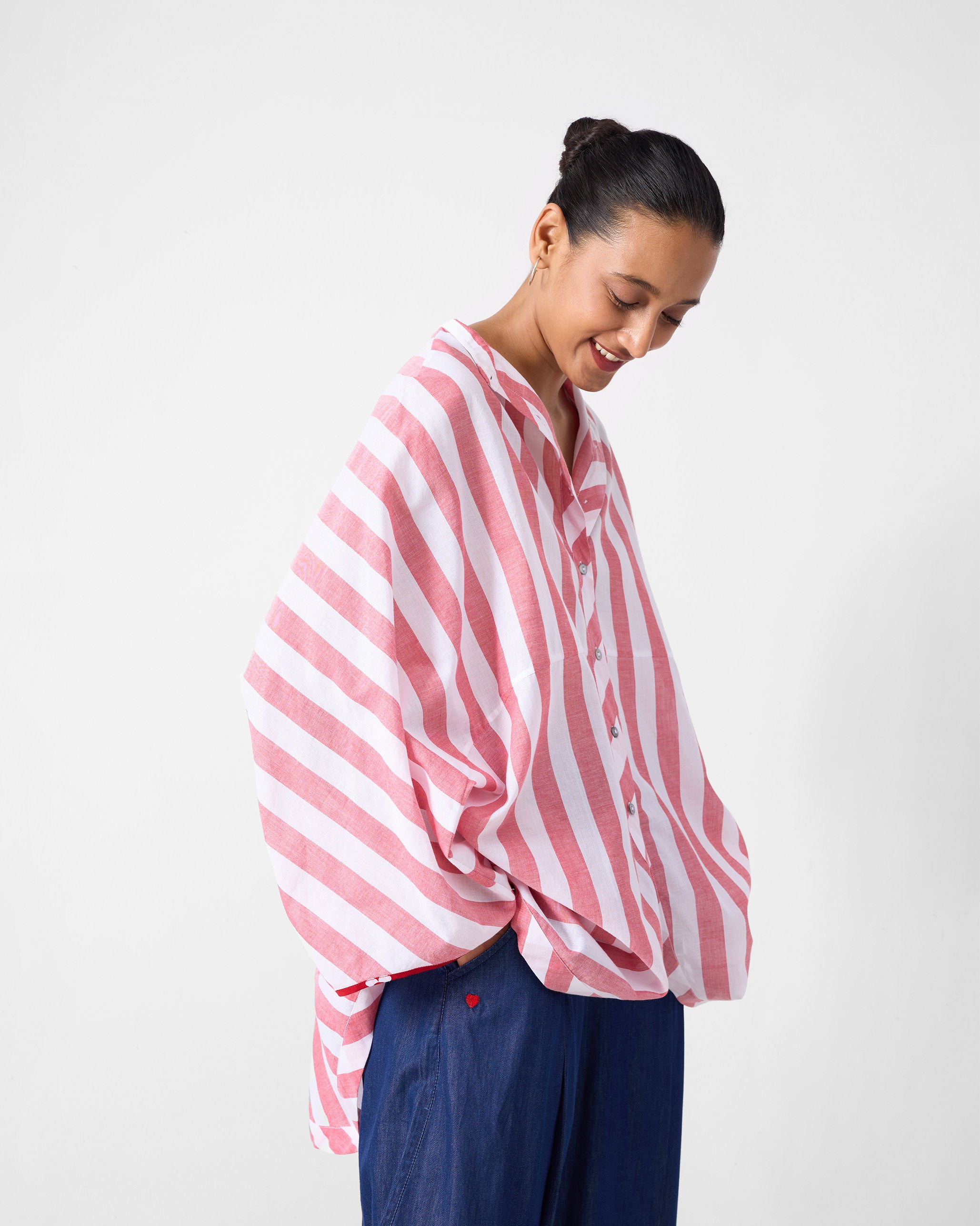 Yuma Top - Red & White Stripes