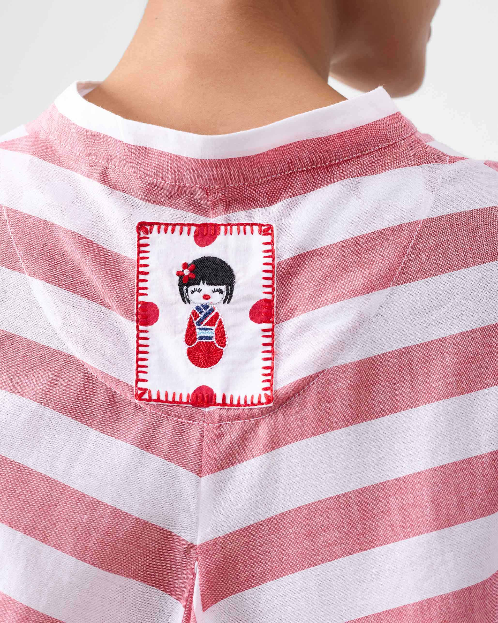 Yuma Top - Red & White Stripes